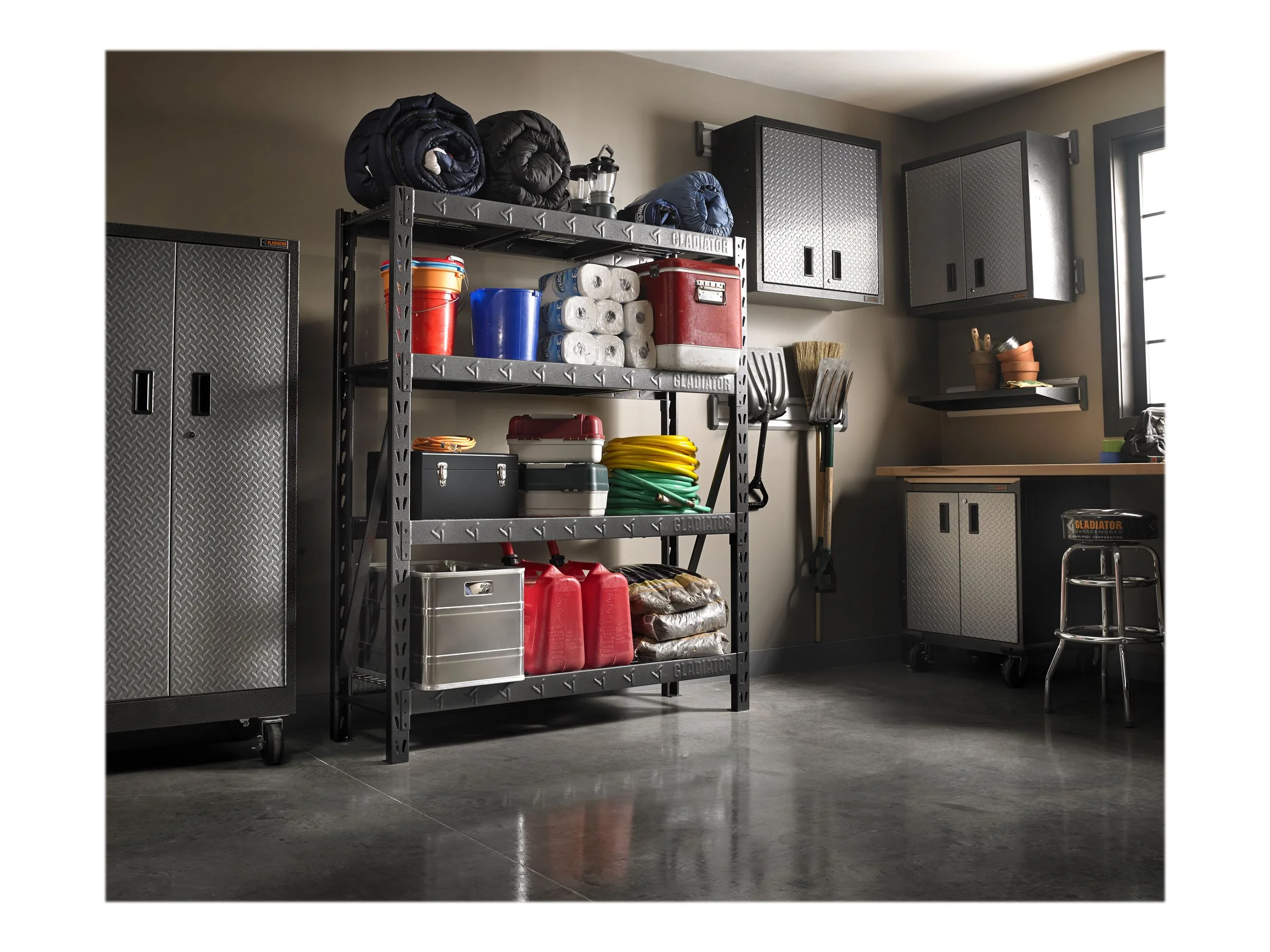 GLADIATOR 60" WIDE HEAVY DUTY RACK WITH FOUR 18" DEEP SHELVES - Image 5