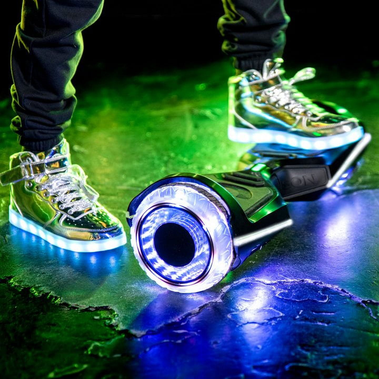Jetson Rave Hoverboard, Purple, Bluetooth Speaker, Customizable LED Light-up Wheels, 12+ - Image 4
