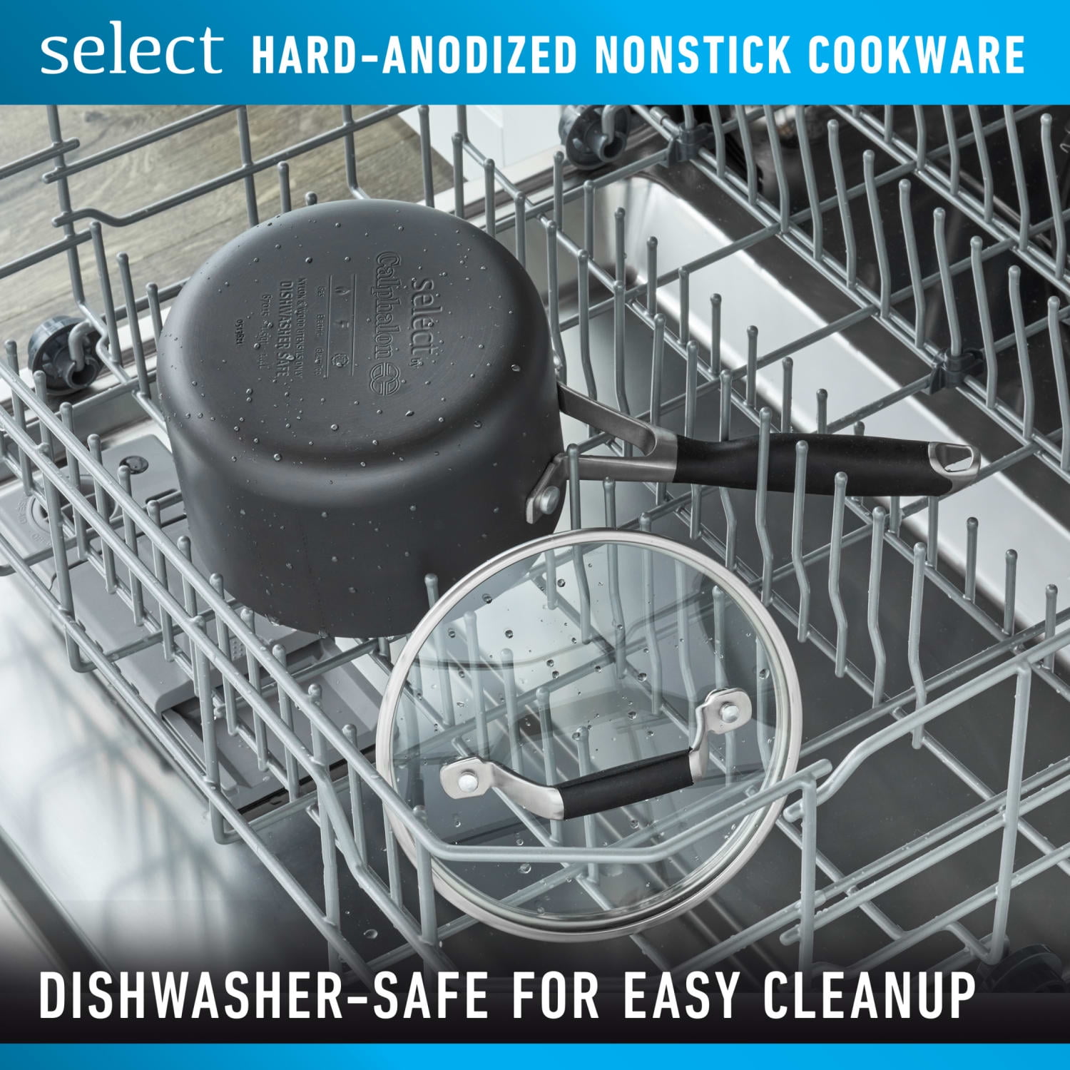 Select by Calphalon Hard-Anodized Nonstick 3.5 Qt. Sauce Pan with Lid - Image 5