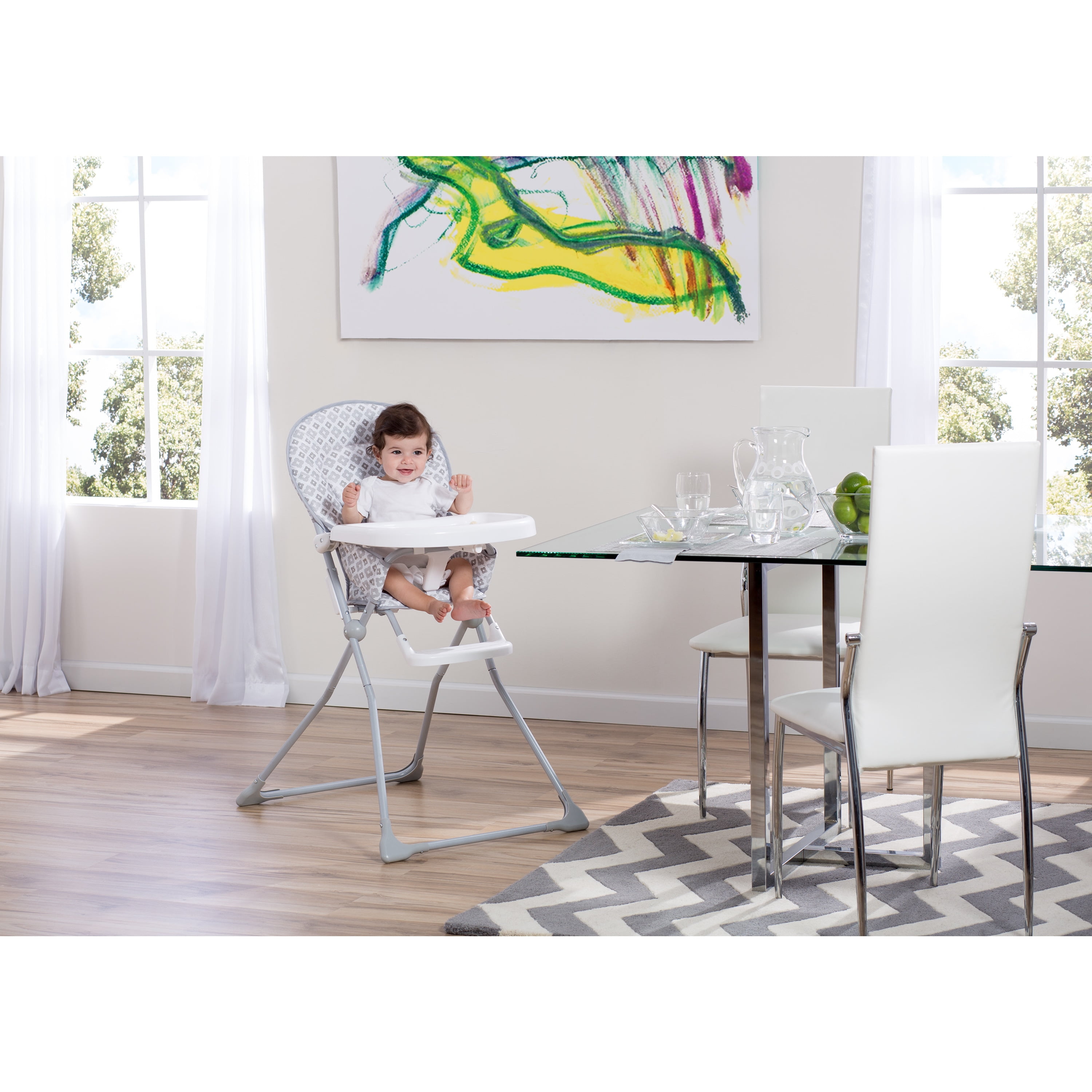 Delta Children's EZ-Fold High Chair - Glacier Metal - Image 4