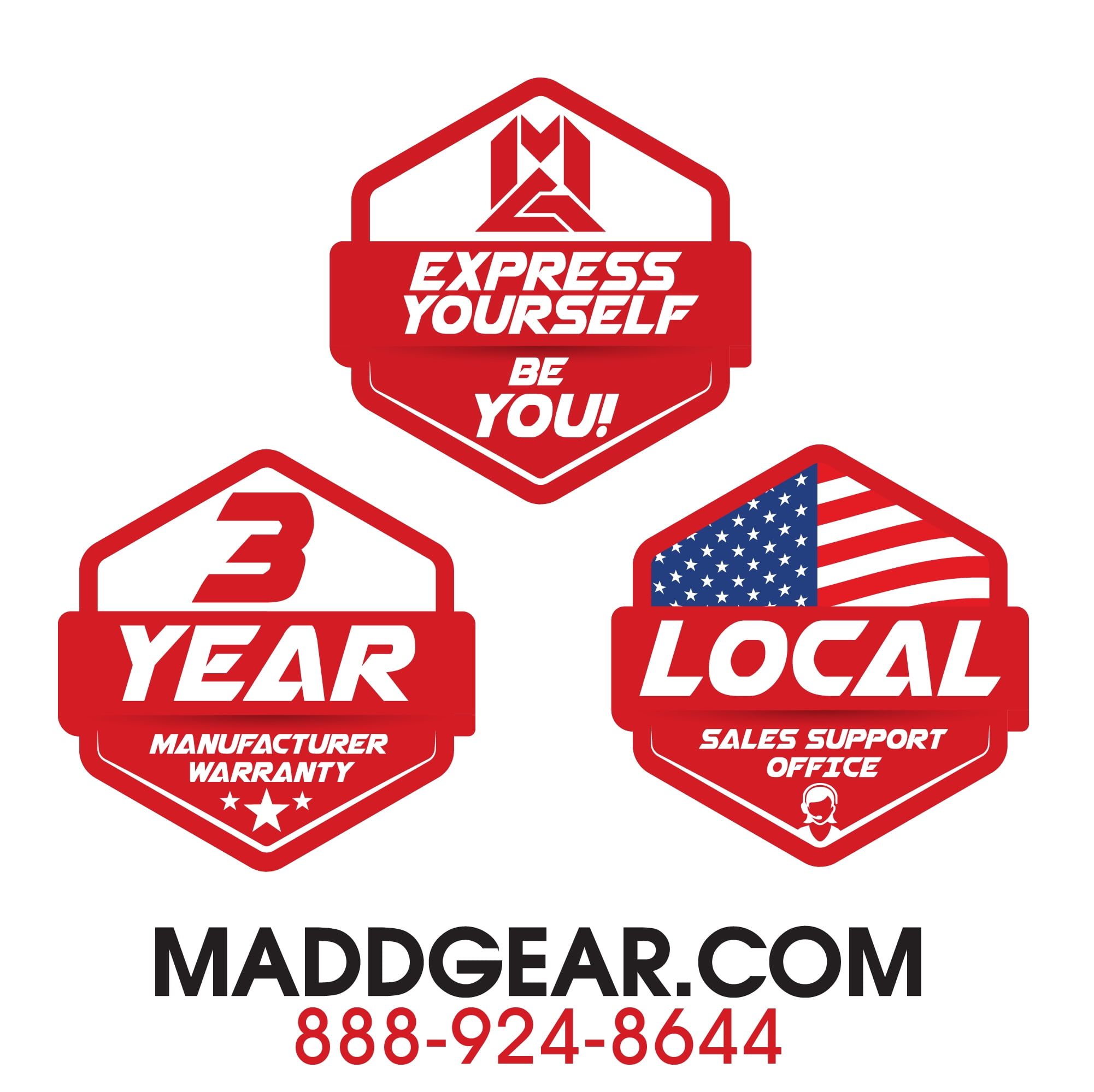 Madd Gear Urban Glide Commuter Scooter - White / Black - Image 6