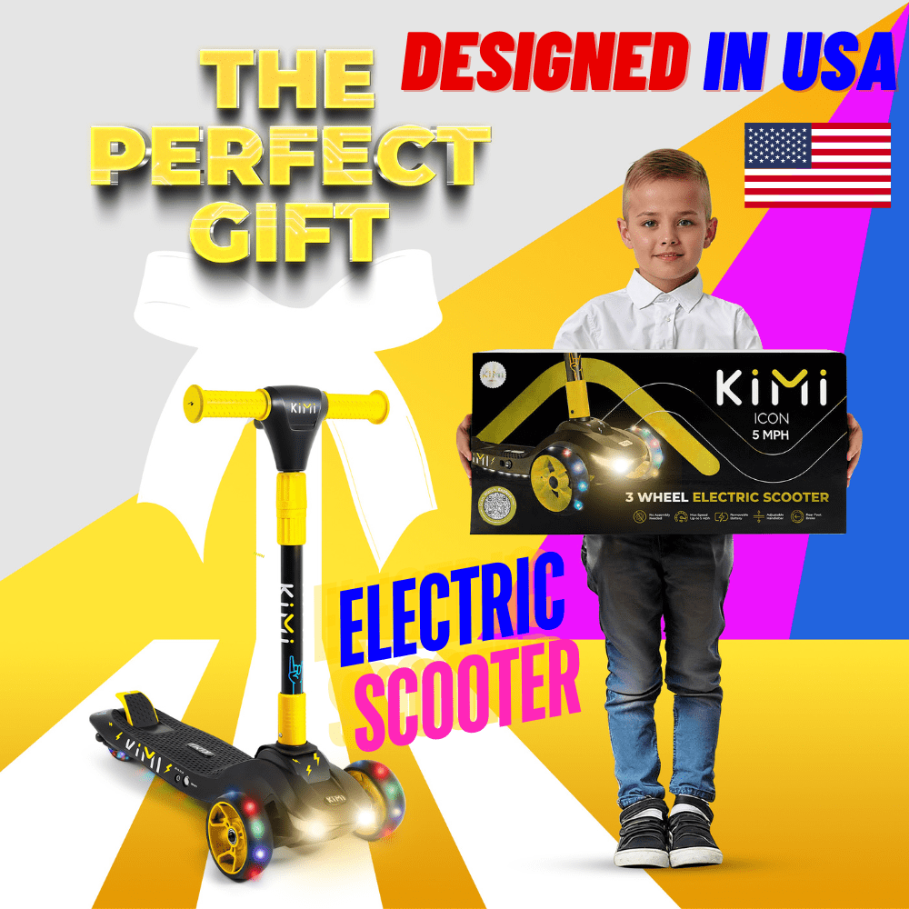 KIMI 3-Wheel Compact Electric Scooter for Children Ages 3-9, LED Safety Lights, 5MPH, 10-Mile Range - Image 2