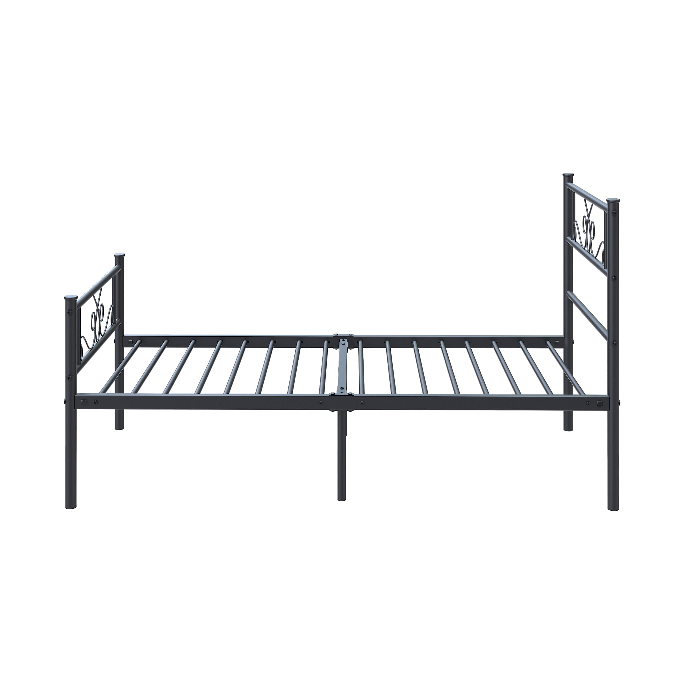Yoneston Twin Size Metal Platform Bed Frame with Headboard for Kids and Teens Bedroom Furniture, Black - Image 8