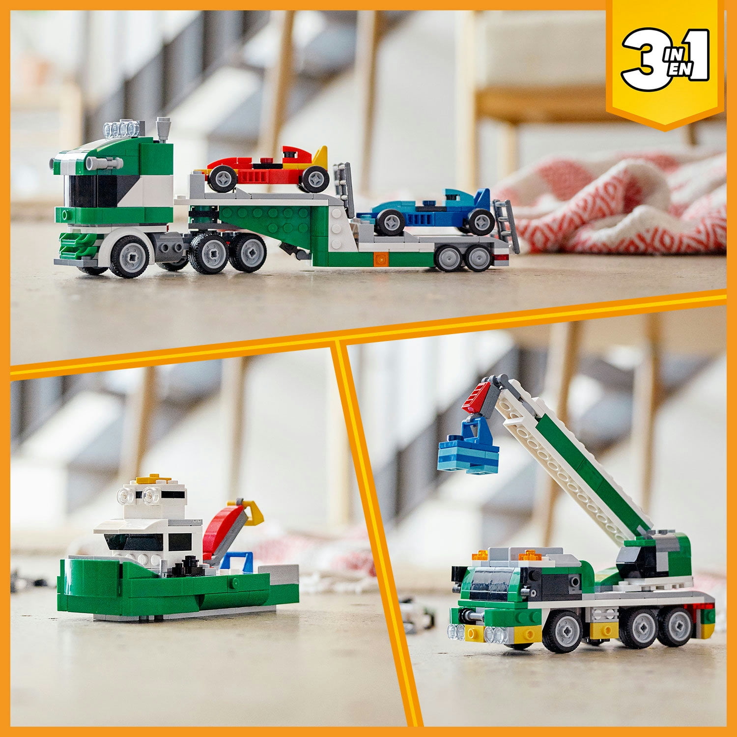 LEGO Race Car Transporter 31113 Building Set (328 Pieces) - Image 3