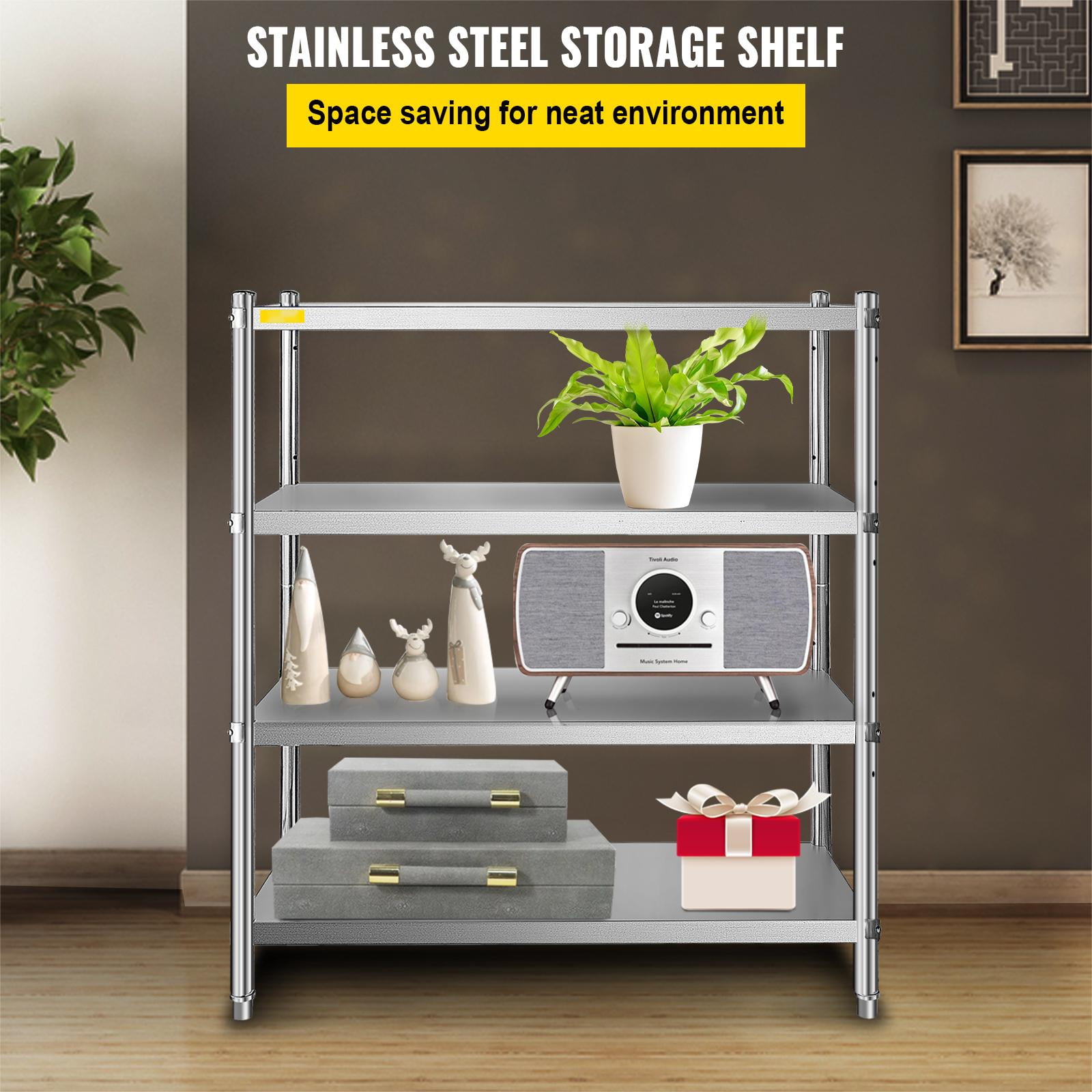 BENTISM 46.8x18.5 inch Stainless Steel Shelf Heavy Duty Shelf 4 Tire Rack Kitchen Shelf Storage - Image 5