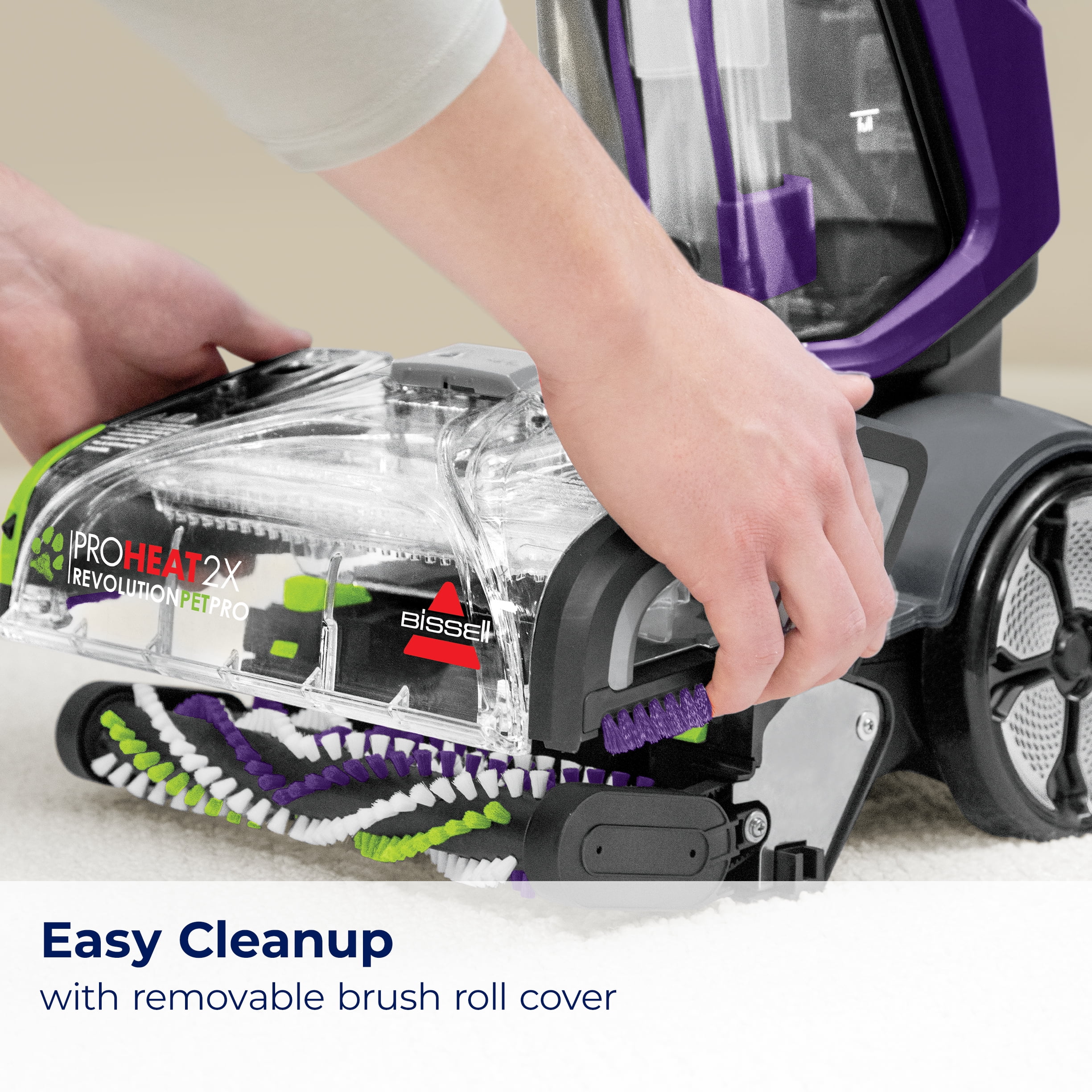 BISSELL ProHeat 2X Revolution Pet Pro Upright Deep Cleaner, for Carpets and Upholstery, TurboStrength Motor Technology, 3 Cleaning Modes, Heatwave Technology, 3586, Purple - Image 3