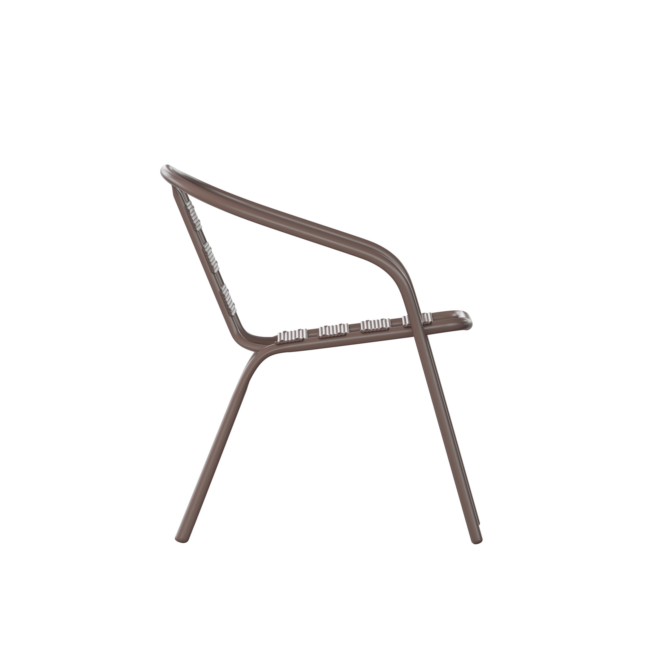 Flash Furniture Lila Bronze Metal Restaurant Stack Chair with Metal Slats - Image 8