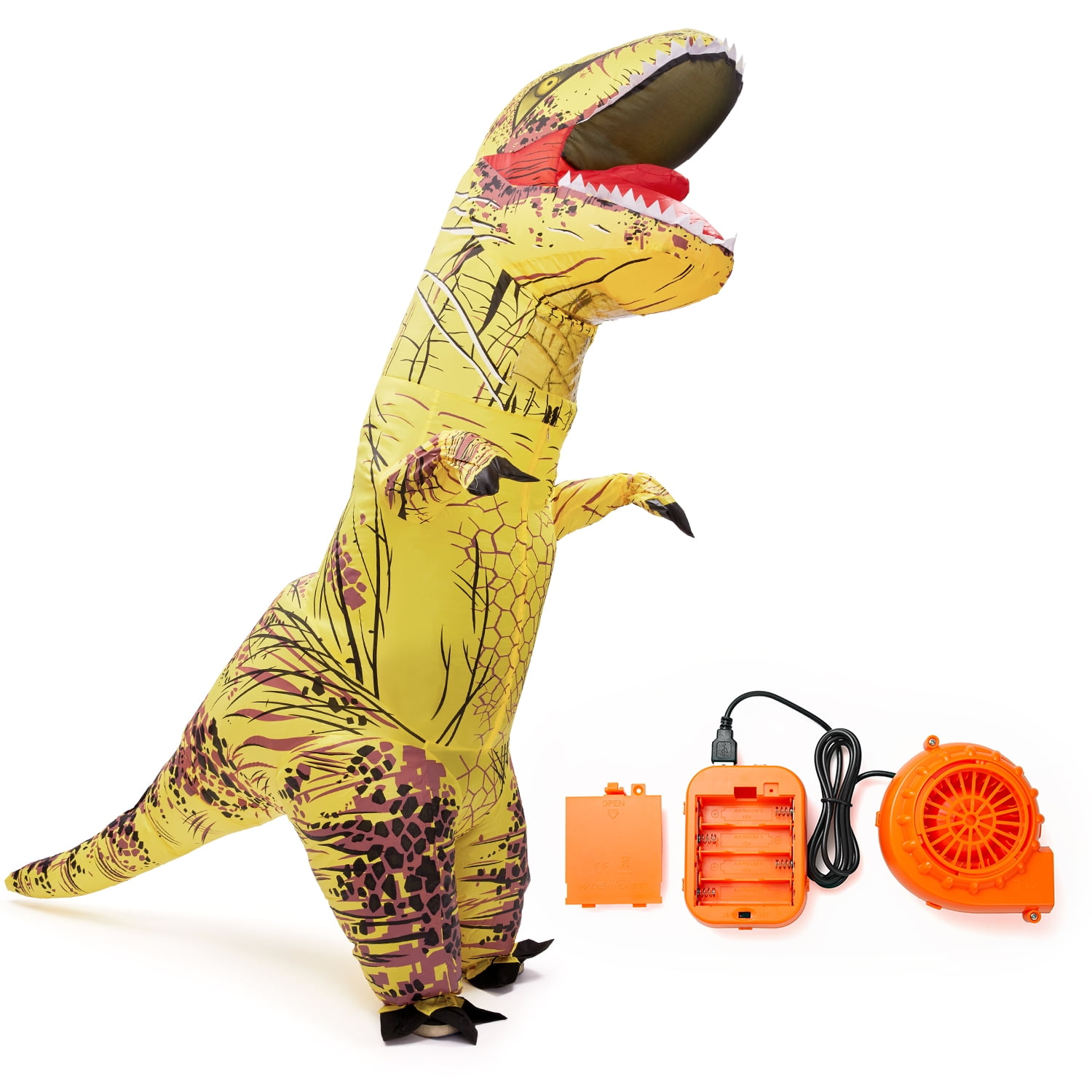 Inflatable Dinosaur Costume for Adult , Fancy Dinosaur Suit Blow up Full Body Dino Costume for Halloween Cosplay Party - Image 6