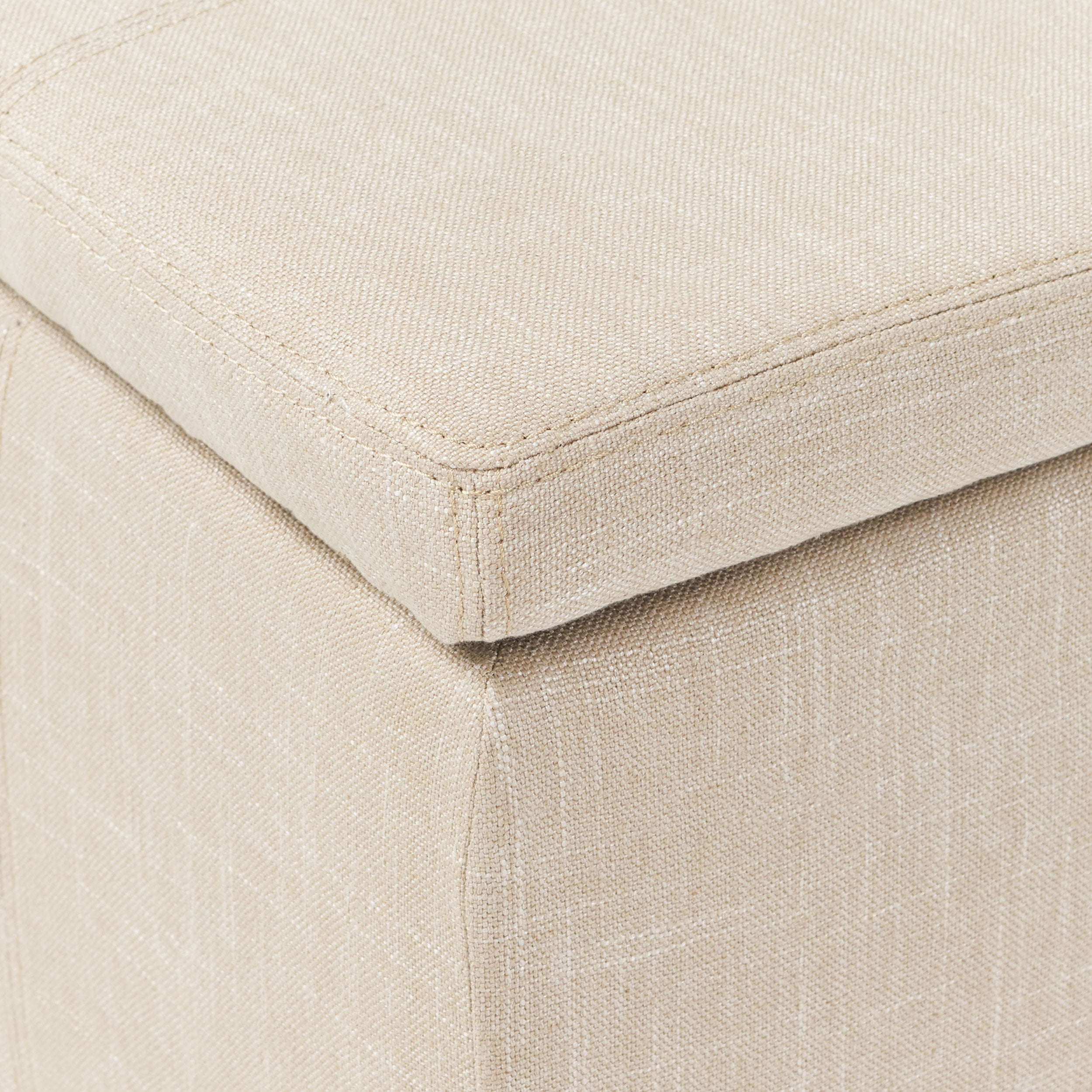 Noble House James Fabric Storage Ottoman, Light Beige - Image 13