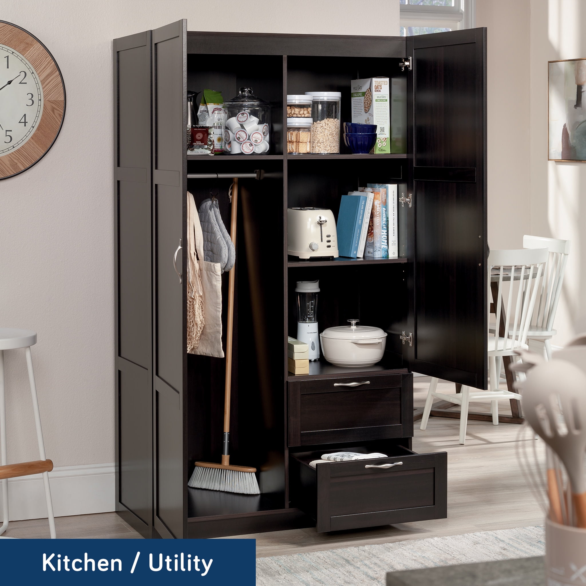 Sauder Select Storage Cabinet, Cinnamon Cherry Finish - Image 4