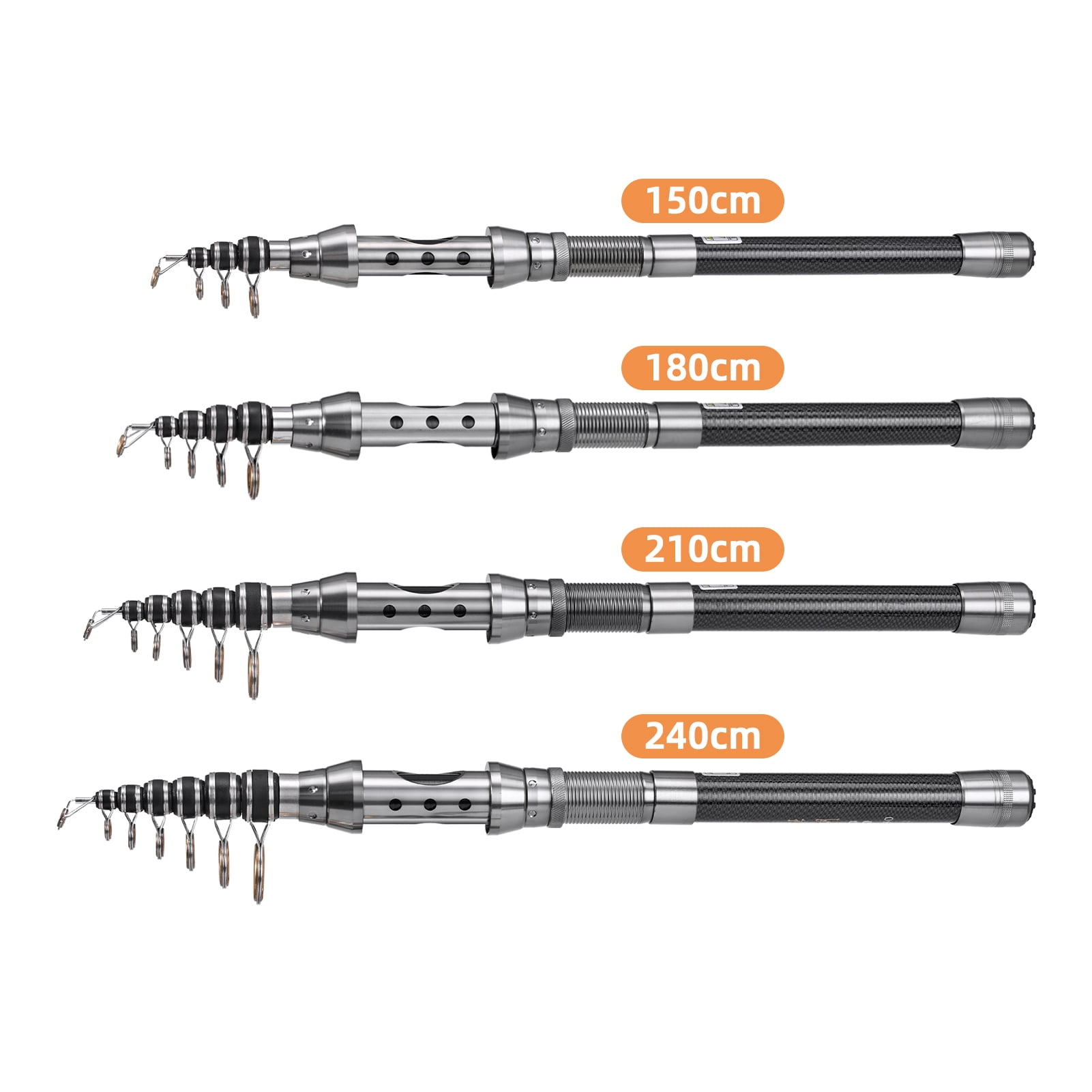 Lixada 2PCS Telescopic Fishing Rod and Reel Combo Kit,Spinning Fishing Reel Gear Organizer Pole Set - Image 5