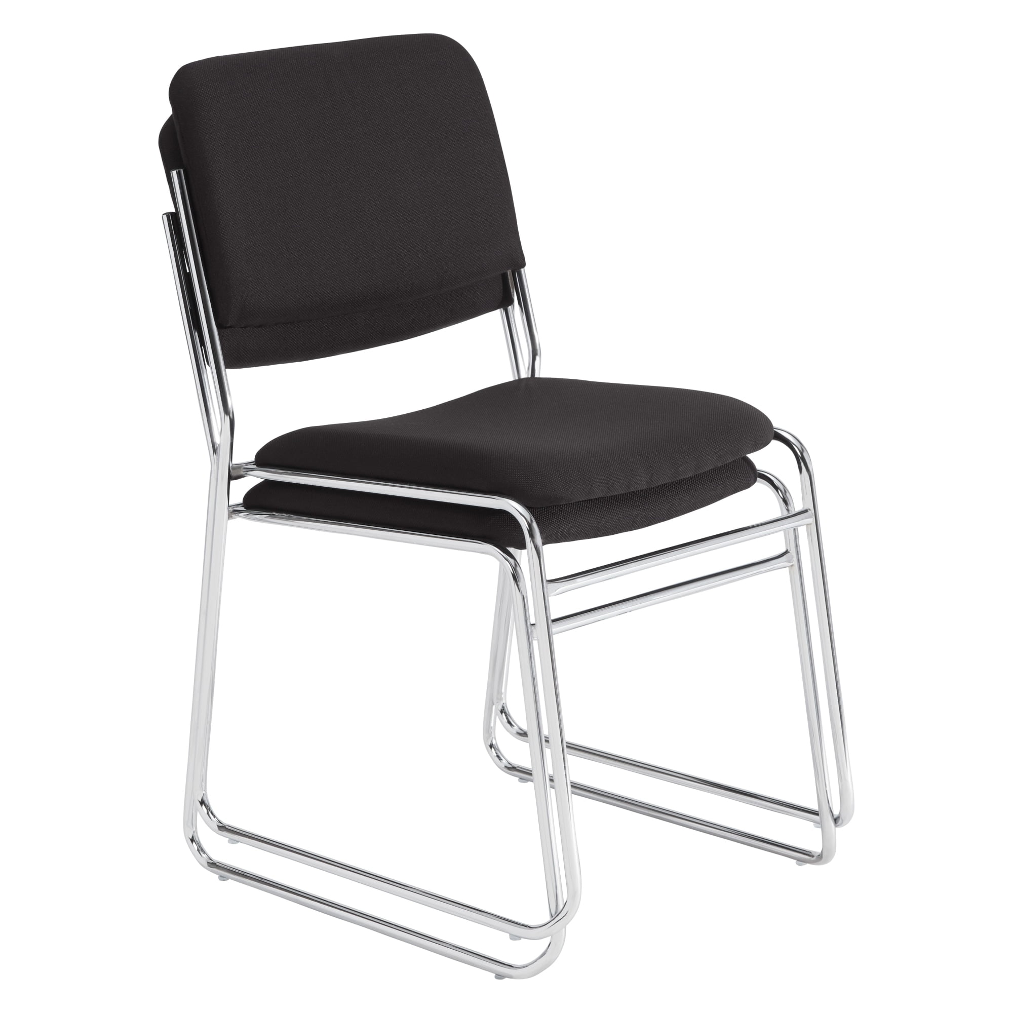 National Public Seating 8600 Padded Signature Stack Chairs, Black/Chrome, Set Of 2 Chairs - Image 6