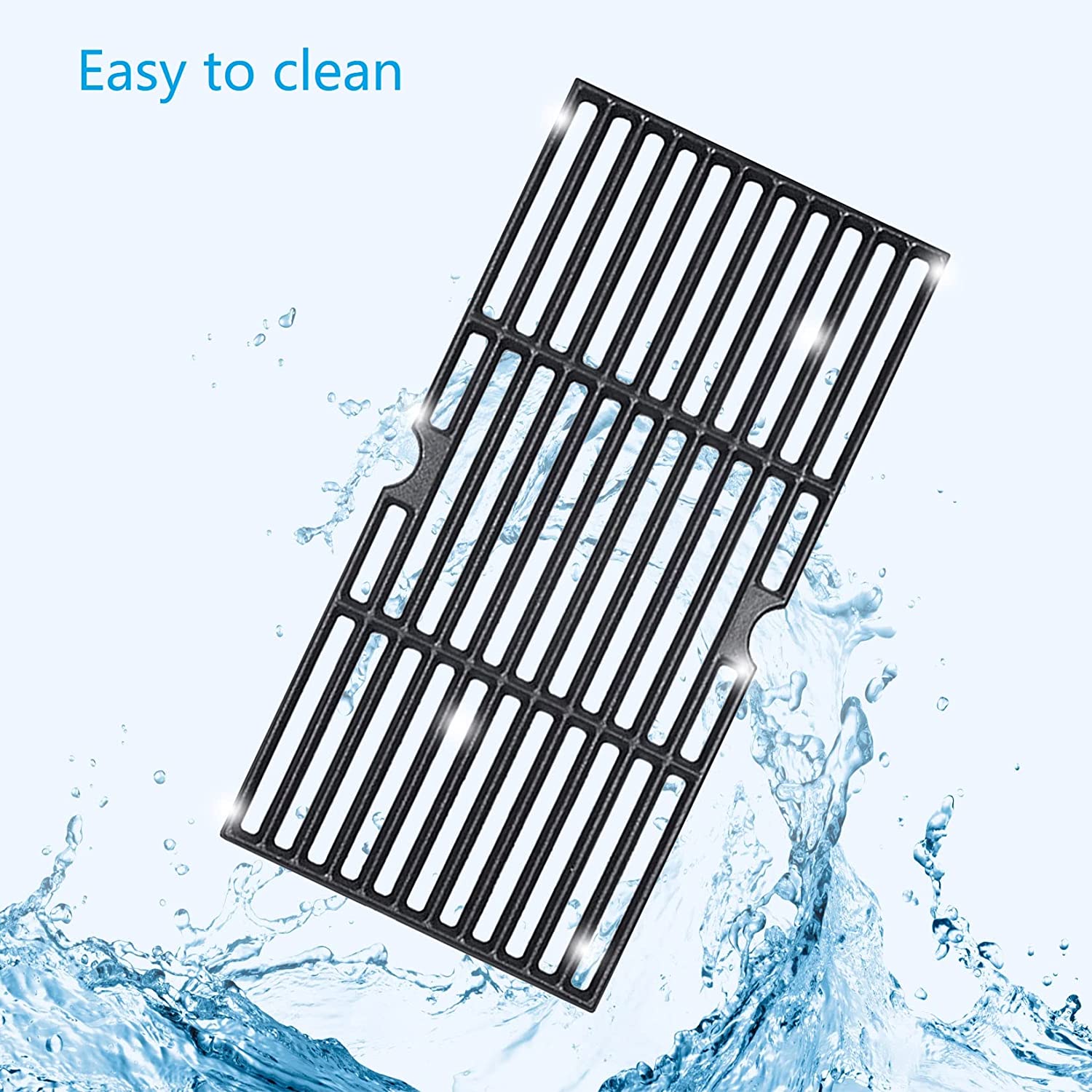 Uscover 3 Pack 16 7/8" Grill Grates Replacement Parts for Charbroil 463420508, 463420511, 463436213,463440109, Cast Iron Grill Cooking Grates for charbroil,Master Chef, Thermos and Backyard - Image 4