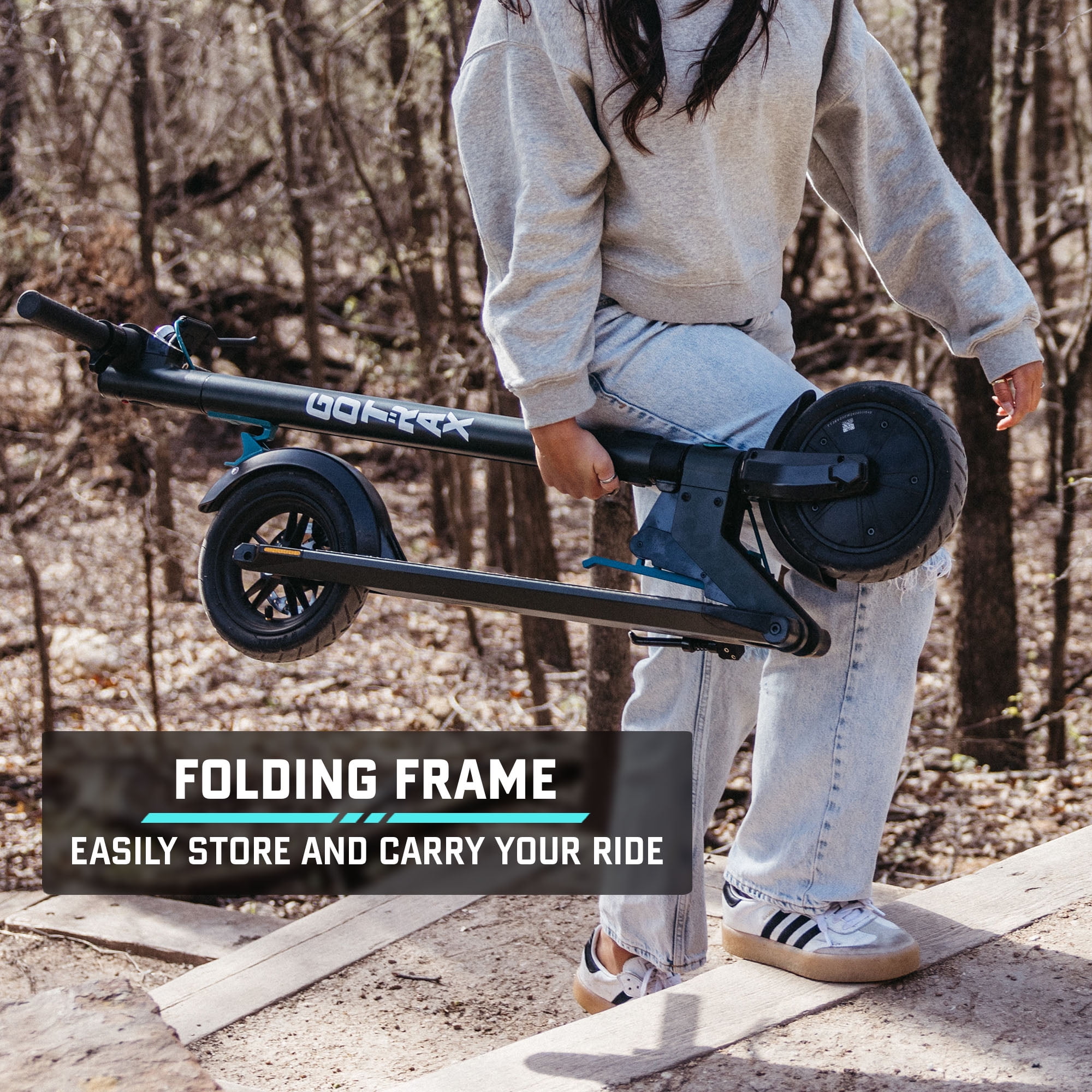 GOTRAX G3 Plus Adult Electric Scooter, 300W 10" Tires Max 18 mile Foldable Escooter for Adult, Gray - Image 2