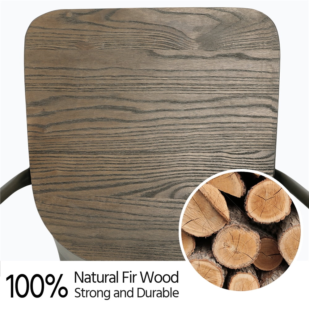 Alden Design Dining Chair, Set of 4, Gun Metal - Image 5