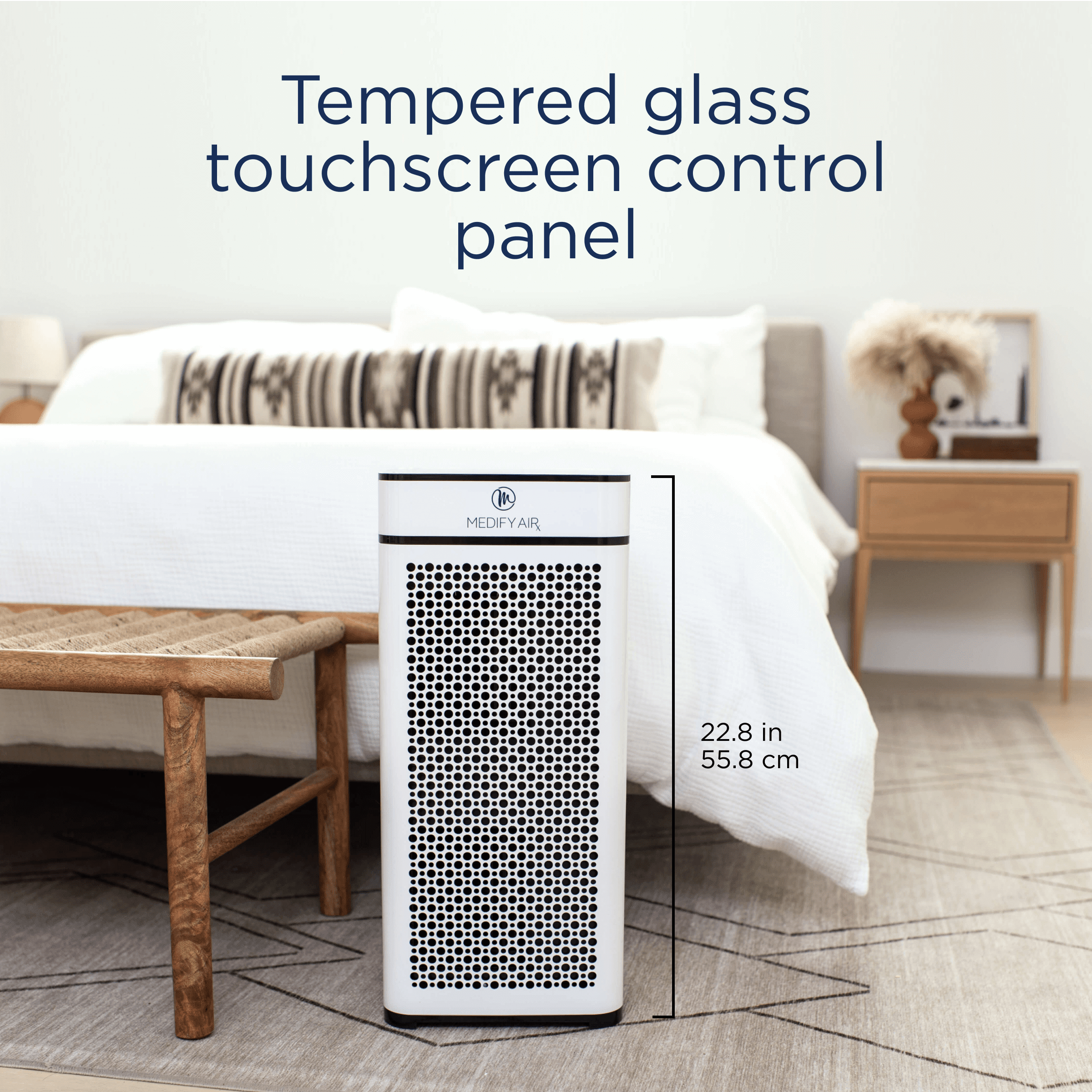 Medify Air White MA-40 Air Purifier w/ HEPA Filters I Smoke Dust Odors Pet Dander 3 in 1 w/ Pre-filter HEPA H13 & Activated Carbon I Removal of 0.1 to 0.3 microns I 1,793 Sq ft Coverage I Value Pack - Image 4