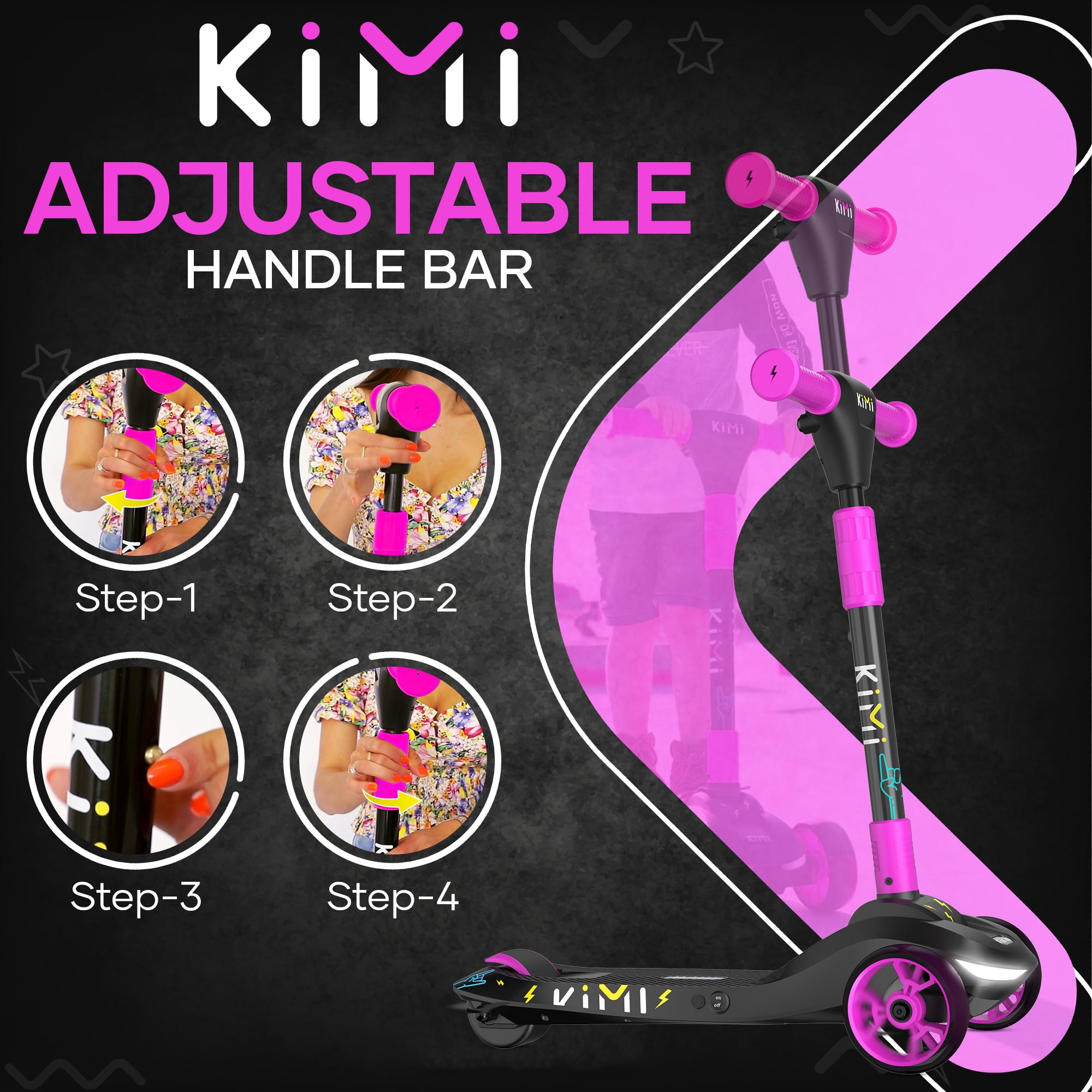KIMI 3-Wheel Compact Electric Scooter for Children Ages 3-9, LED Safety Lights, 5MPH, 10-Mile Range - Image 29