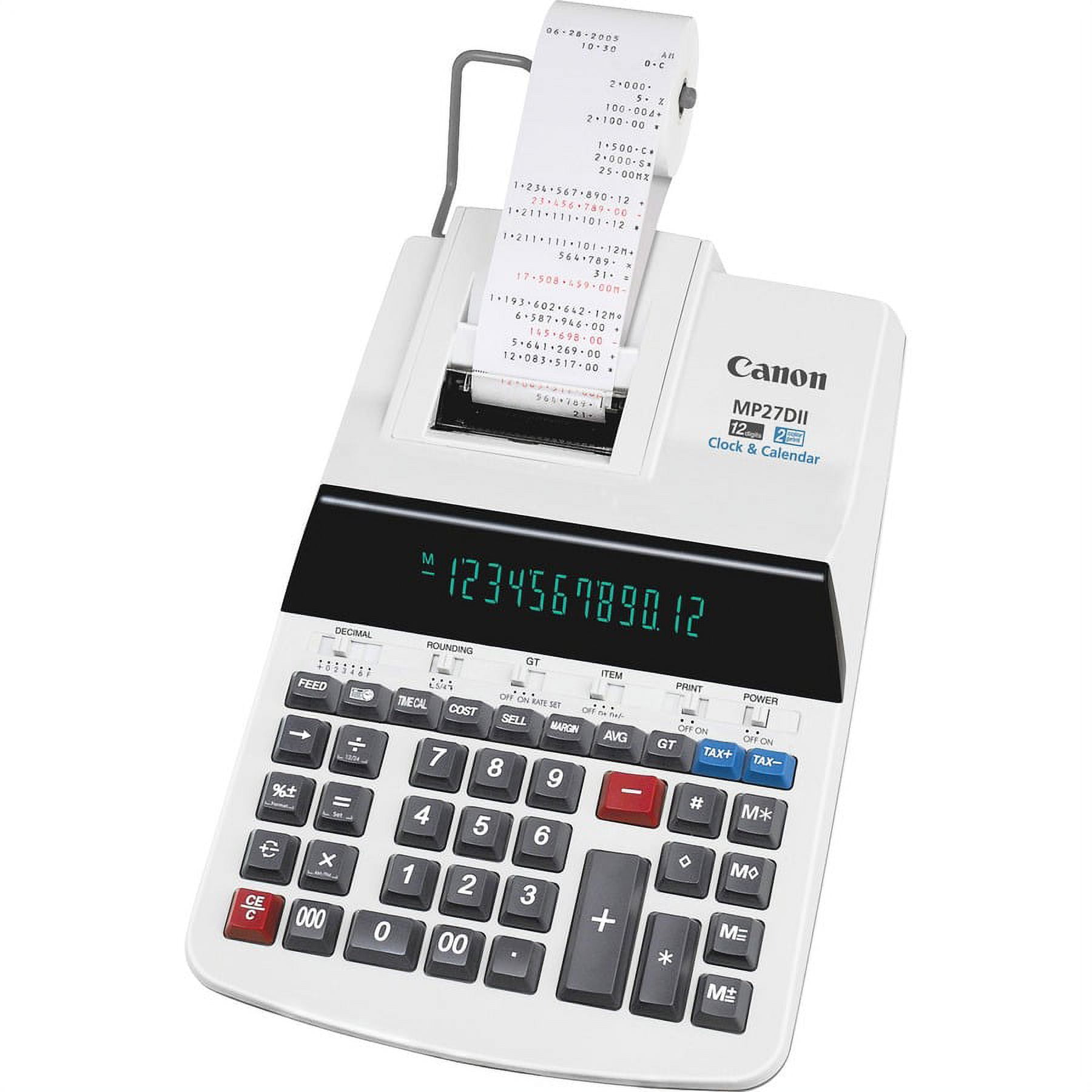 Canon MP27DII 12-digit Printing Calculator, White - Image 2