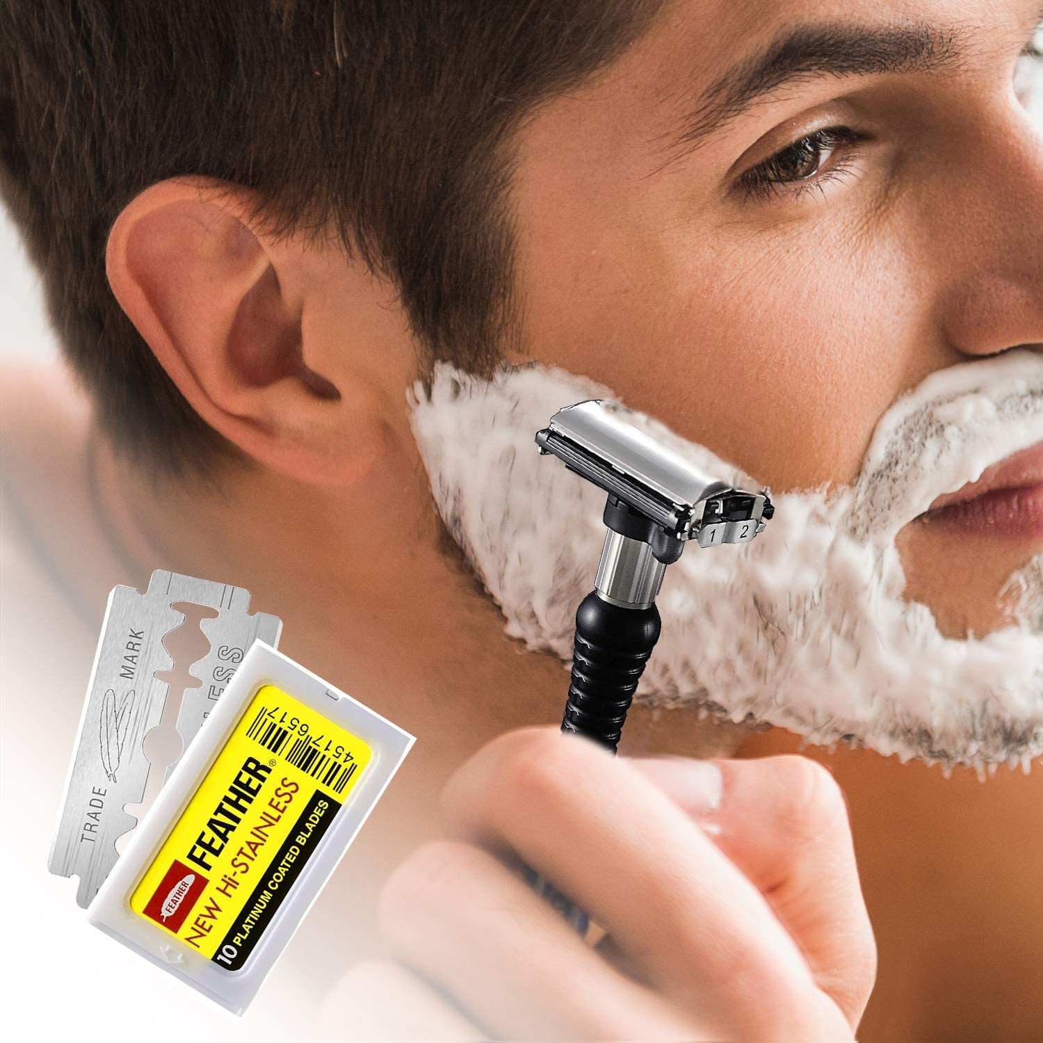 200 Feather Razor Blades NEW Hi-Stainless Double Edge - Image 6