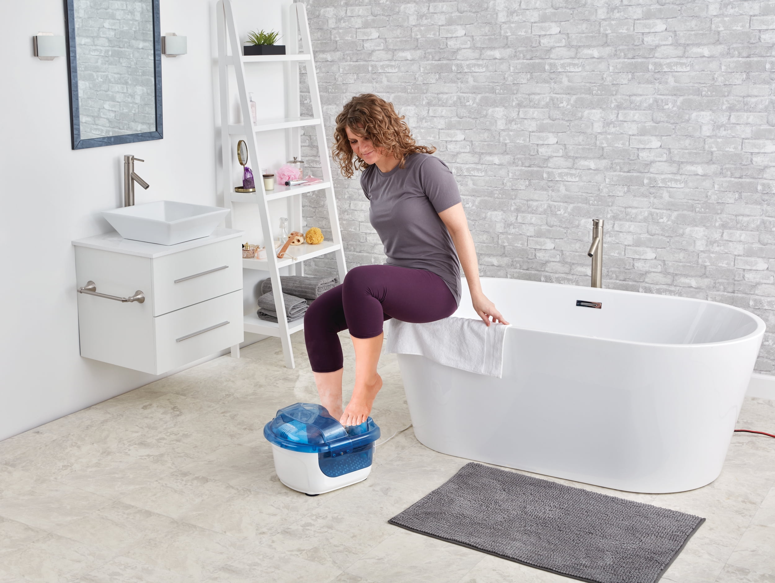 HoMedics 2-in-1 Sauna and Footbath with Heat Boost, Pedicure at-Home Spa with Visible Warm Mist and Massaging Hydra Streams - Image 3