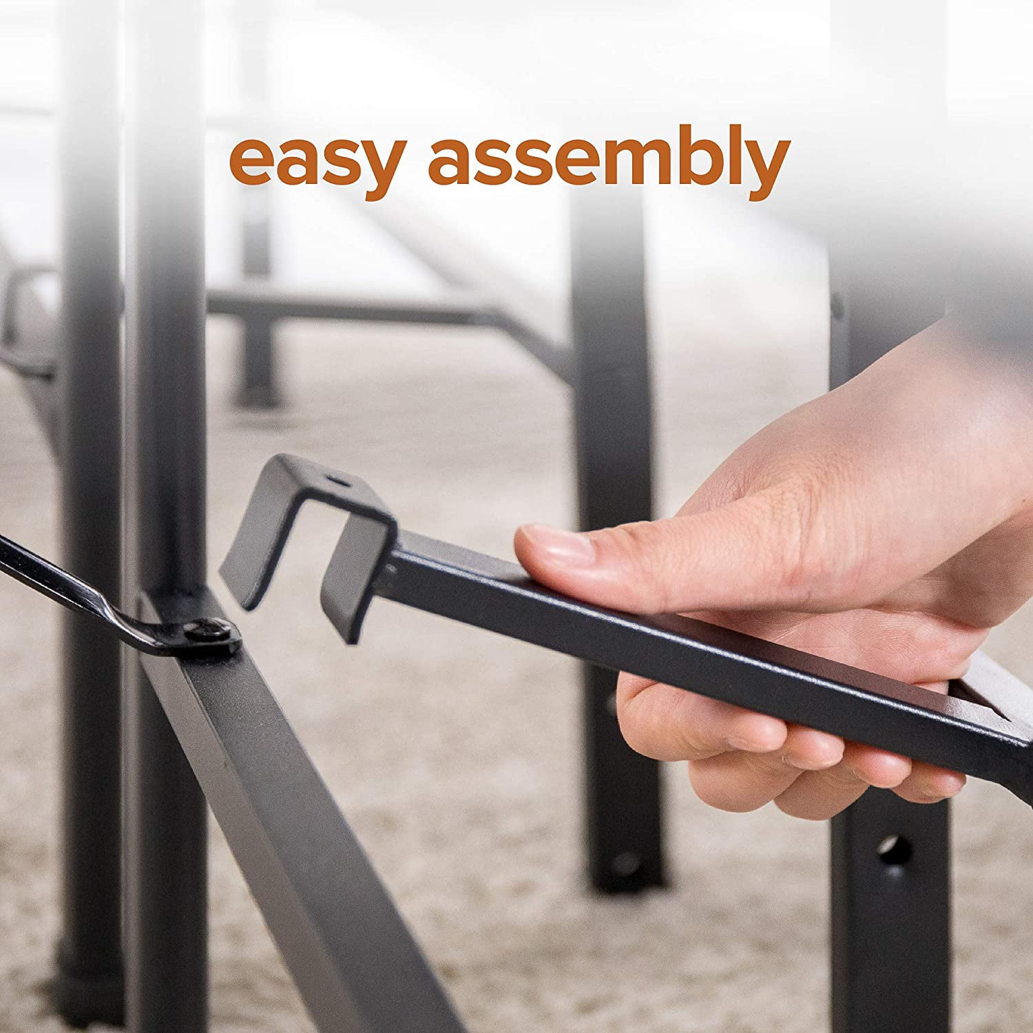 Zinus 42" SmartBase® Foundation with Upholstered Headboard, Metal Bed Frame, Queen - Image 10