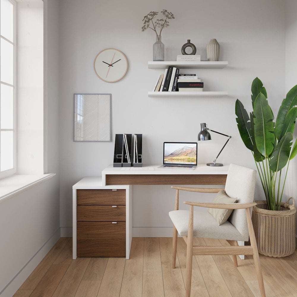 Nexera 3 Drawers Vertical Wood Composite Filing Cabinet, Multiple Finishes available - Image 4