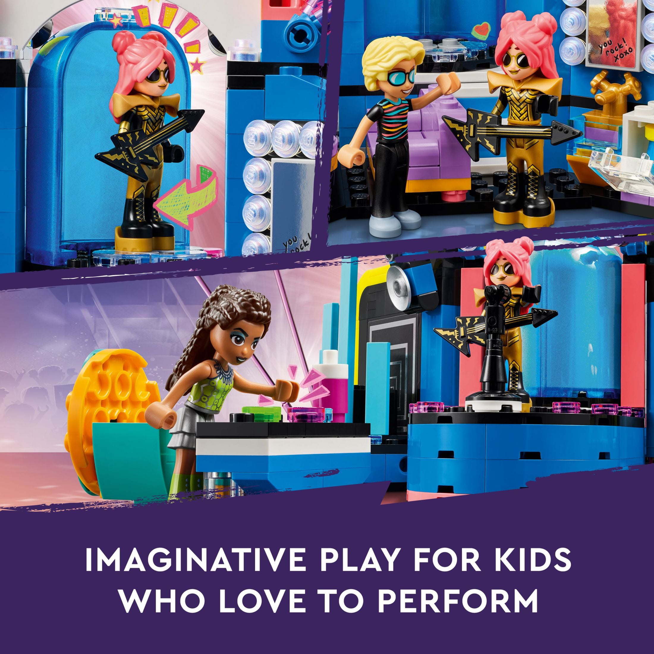 LEGO Friends Heartlake City Music Talent Show Building Kit, Social-Emotional Musical Toy for Kids to Play Together with 4 Mini-Doll Characters, Music Gift for 7 Year Old Kids, Girls and Boys, 42616 - Image 7