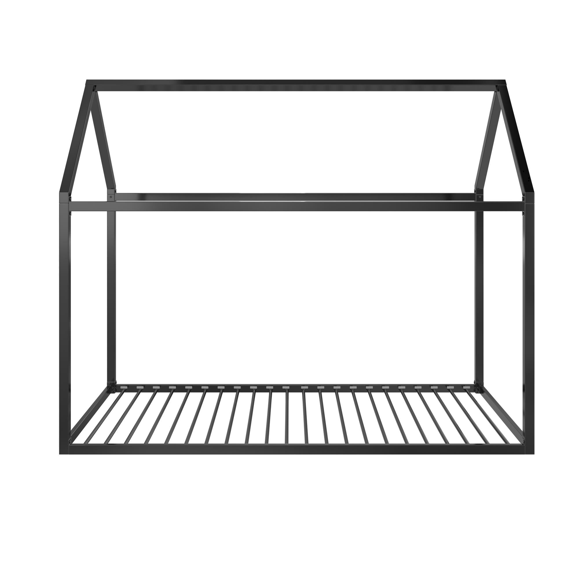 Max & Finn Skyler Metal Montessori House Bed, Twin, Black - Image 14