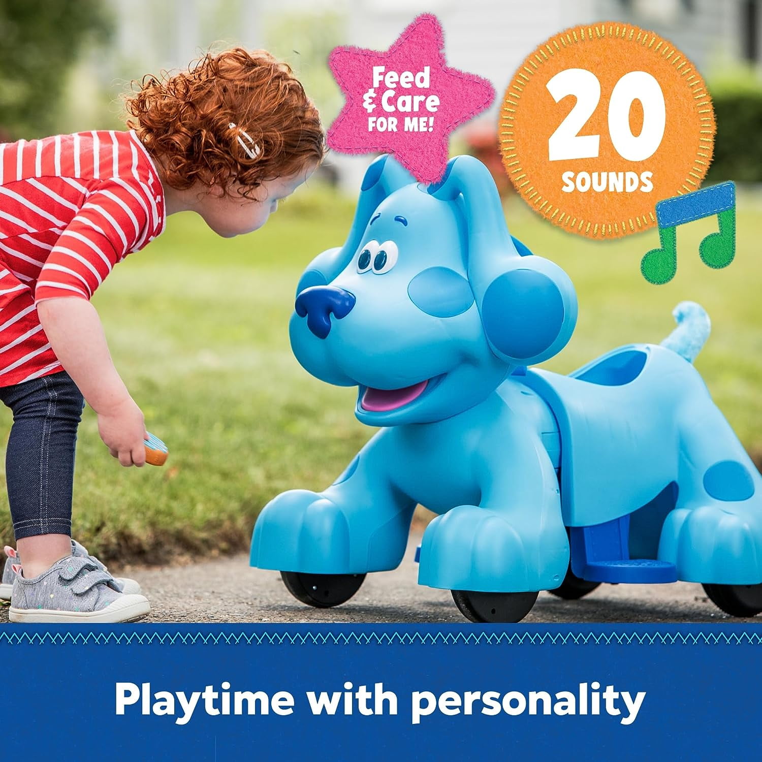 Kid Trax 6V Rideamals Blue's Clues Snack Time Interactive Ride-On Toy, Kids Toy for Ages 18-30 Months - Image 4