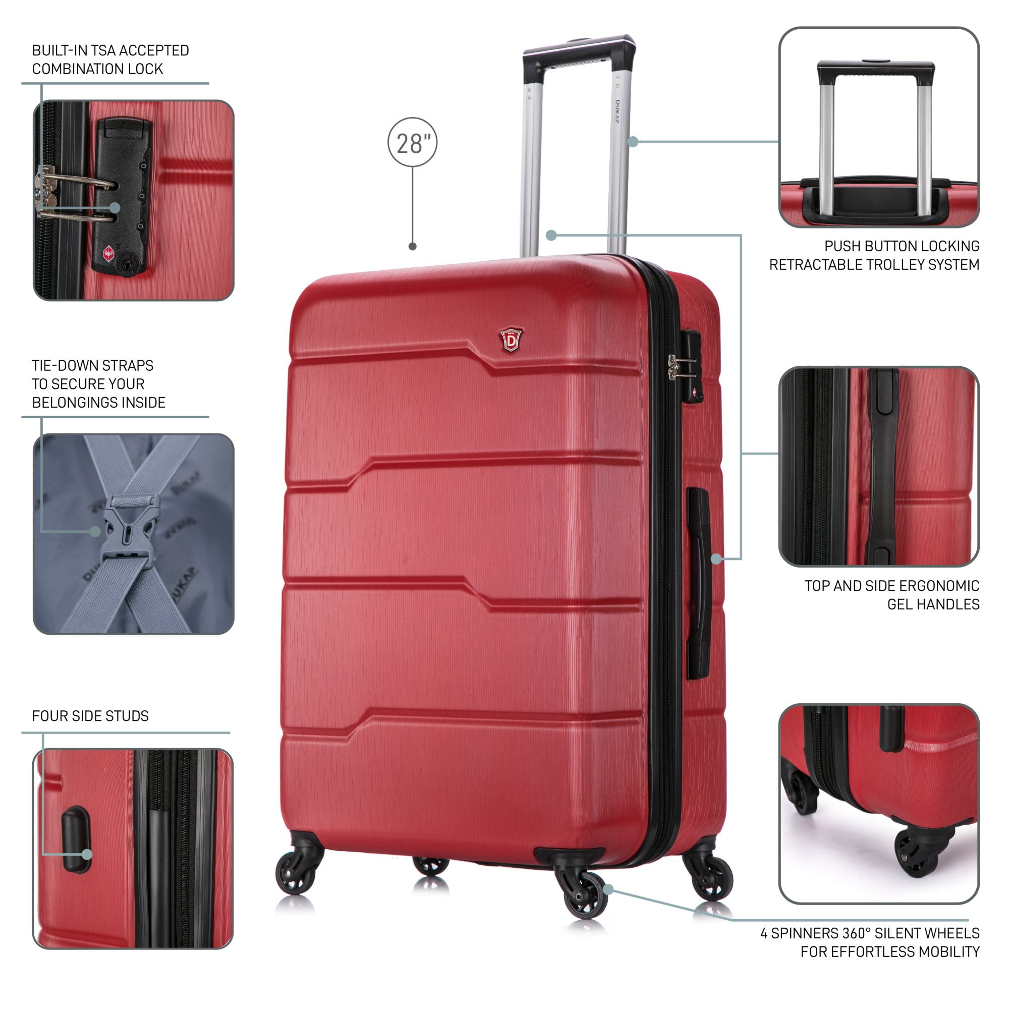 DUKAP Rodez 28" Lightweight Hardside Spinner Luggage - Image 5