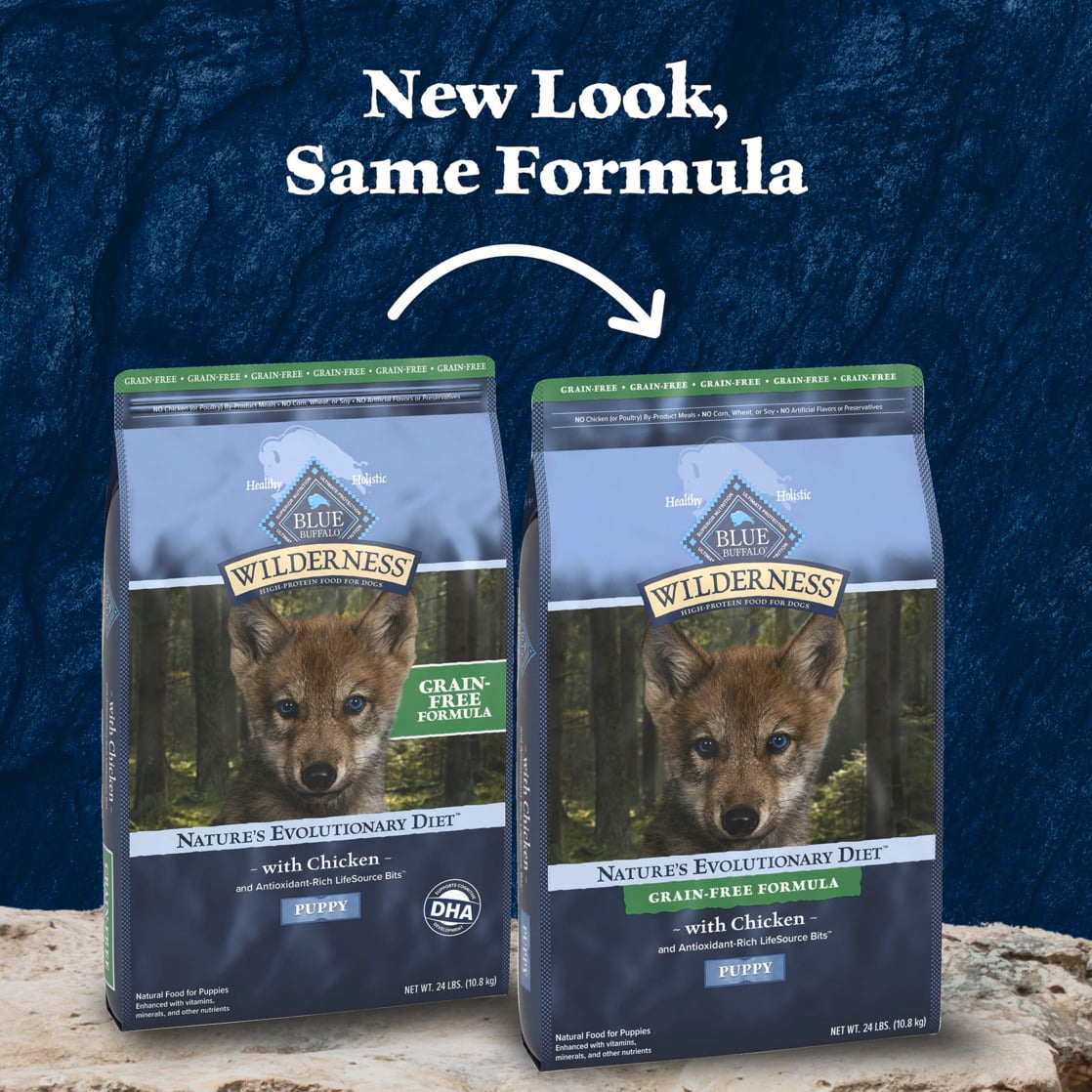 Blue Buffalo Wilderness High-Protein Grain-Free, Puppy Dry Dog Food, Chicken, 24-lb Bag - Image 7