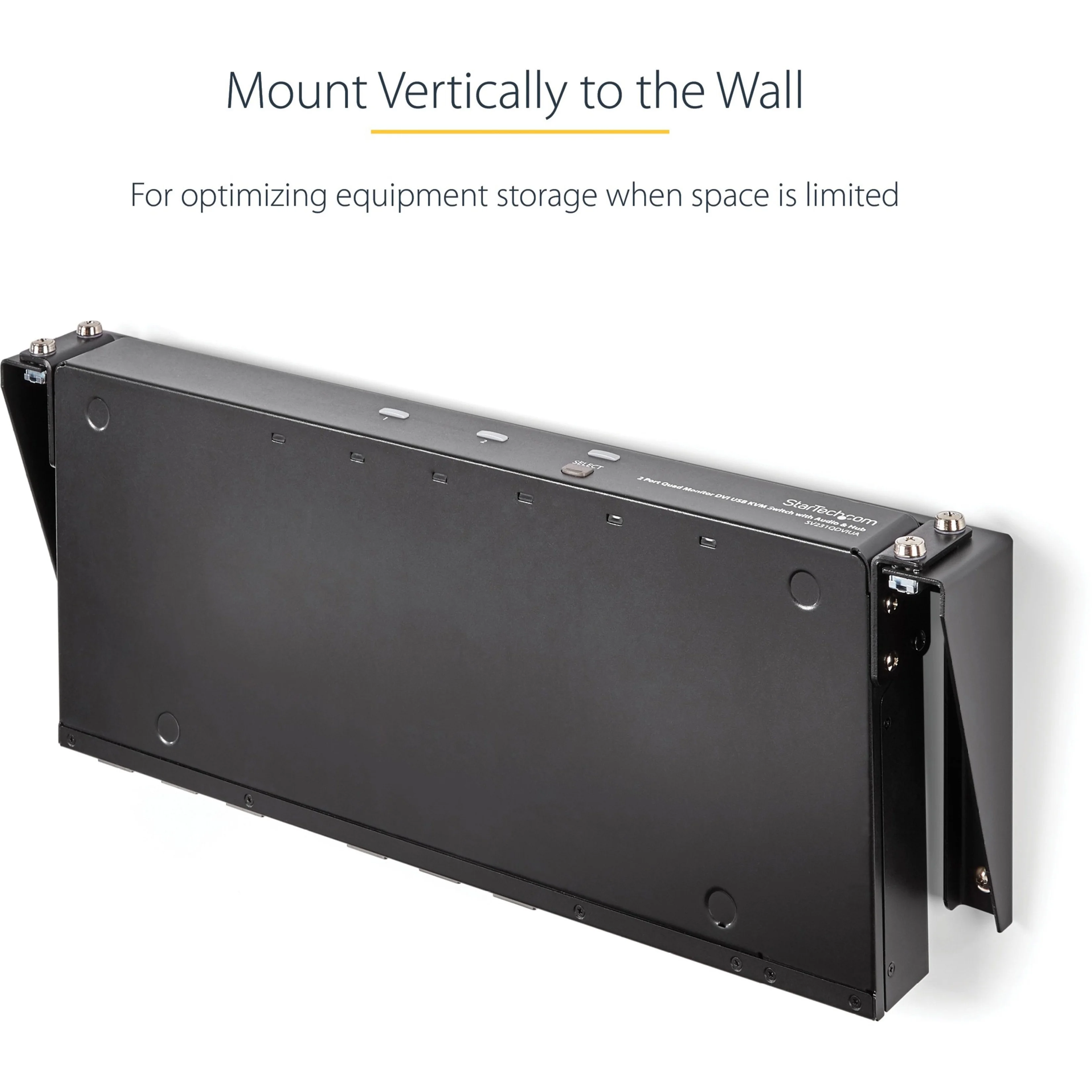 StarTech.com RK119WALLV 19 in Steel Vertical Wall Mount Equipment Rack Bracket - 1U Wall Mount Bracket - Image 4