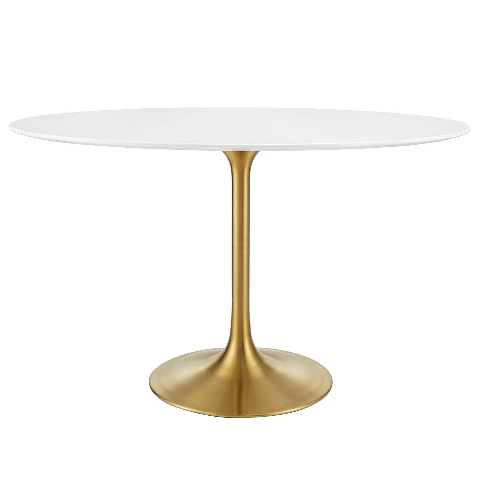 Modway Lippa 48" Oval Wood Dining Table in Gold White - Image 5