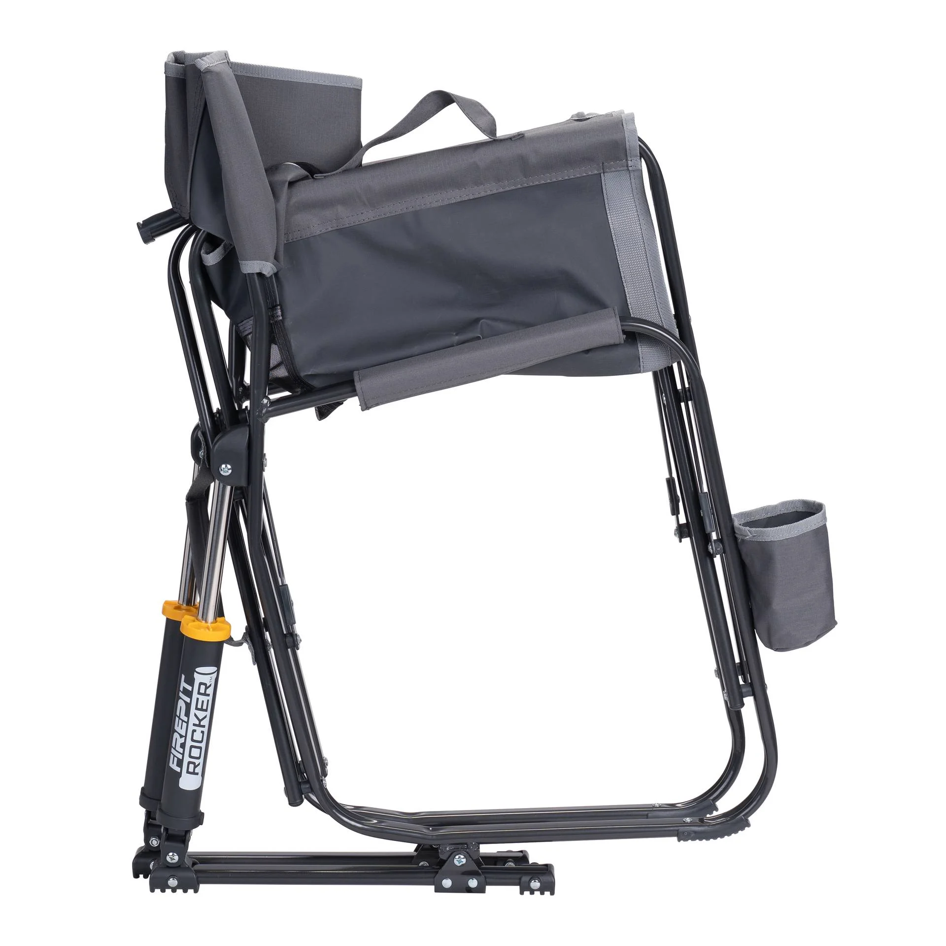 GCI Outdoor FirePit Rocker Low Profile Rocking Camping Chair, Pewter Gray - Image 5