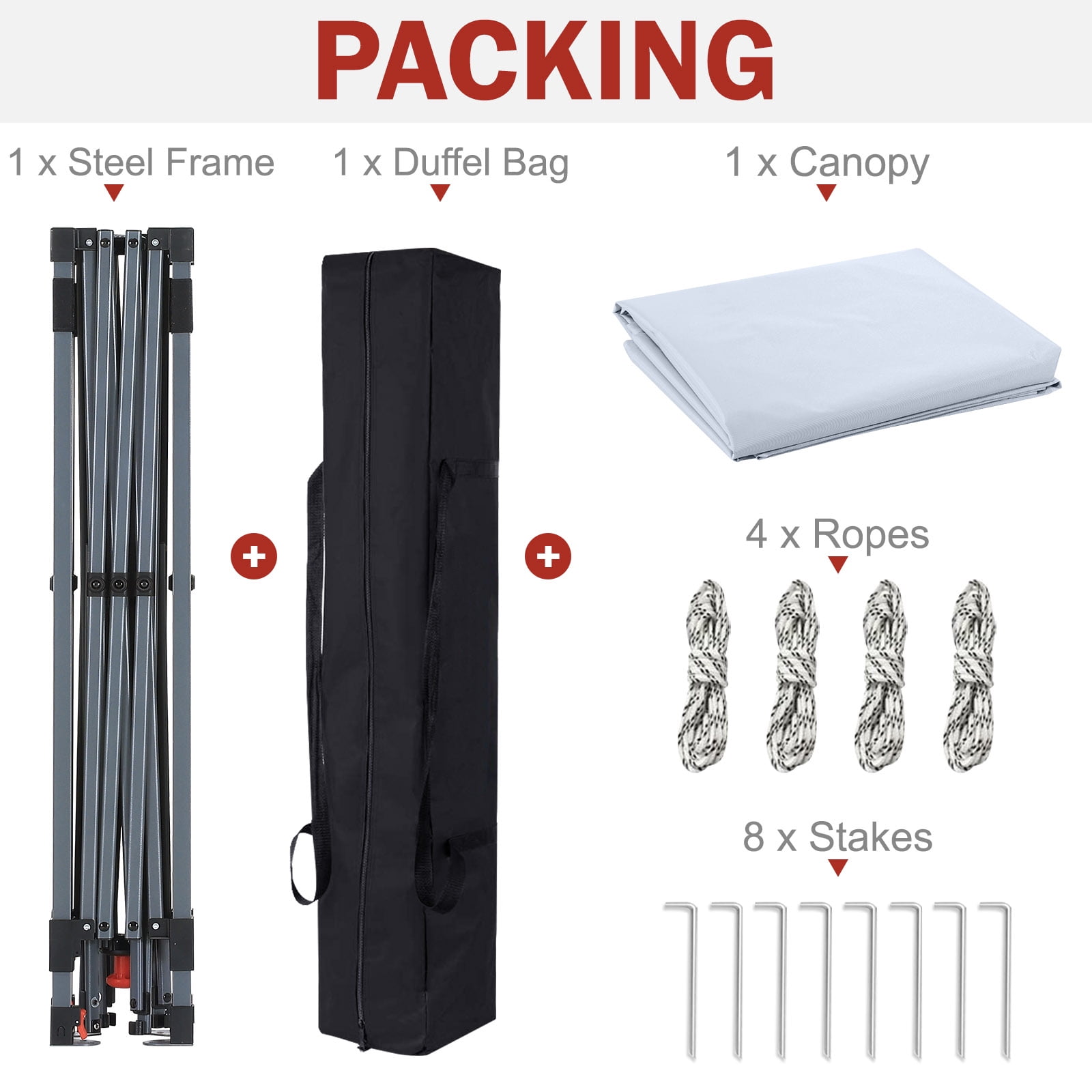 ABCCANOPY 10 ft x 10 ft Easy Pop up Outdoor Portable Instant One Push Function Canopy Tent with Air Vent, White - Image 3