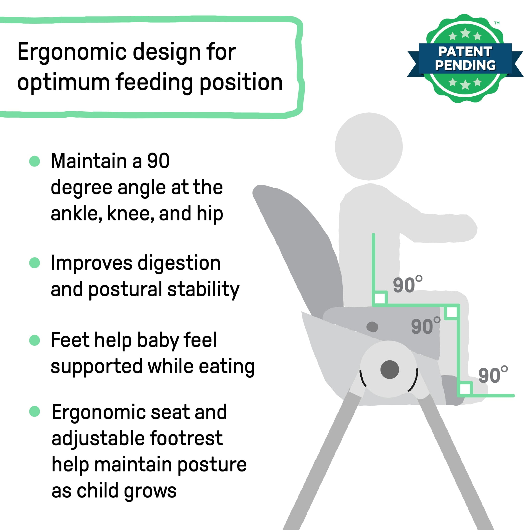 Ingenuity Trio Foldaway 6-in-1 Baby High Chair, 6 Ways to Use, 6M-5Y - Quill - Image 2