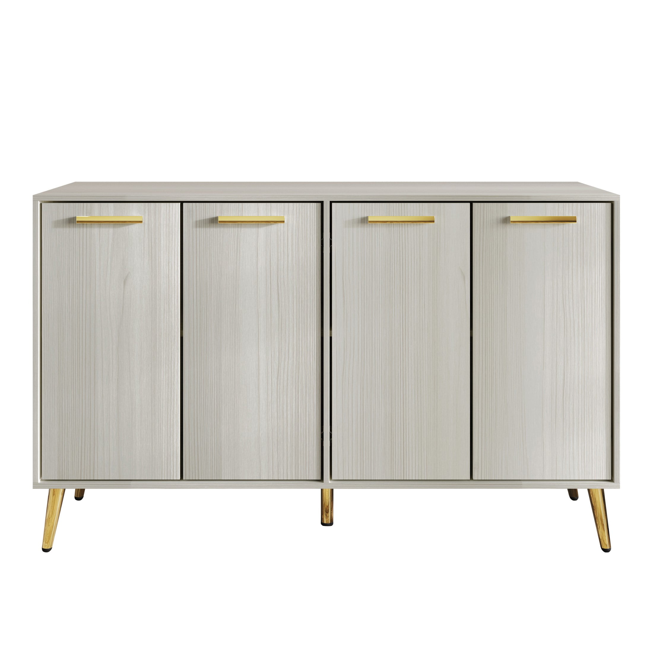 Castle Place Modern Sideboard Buffet Cabinet, Light Grey - Image 2