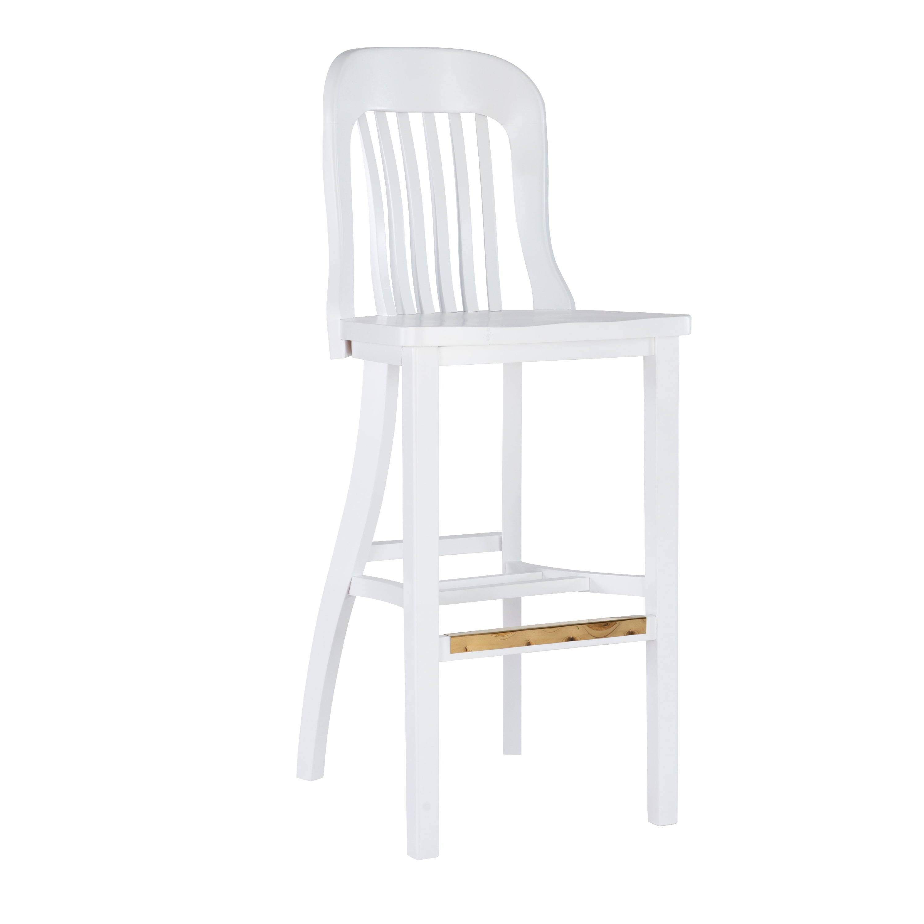 Linon Conway 31" High Back Bar Stools, Set of 2, Classic White - Image 3
