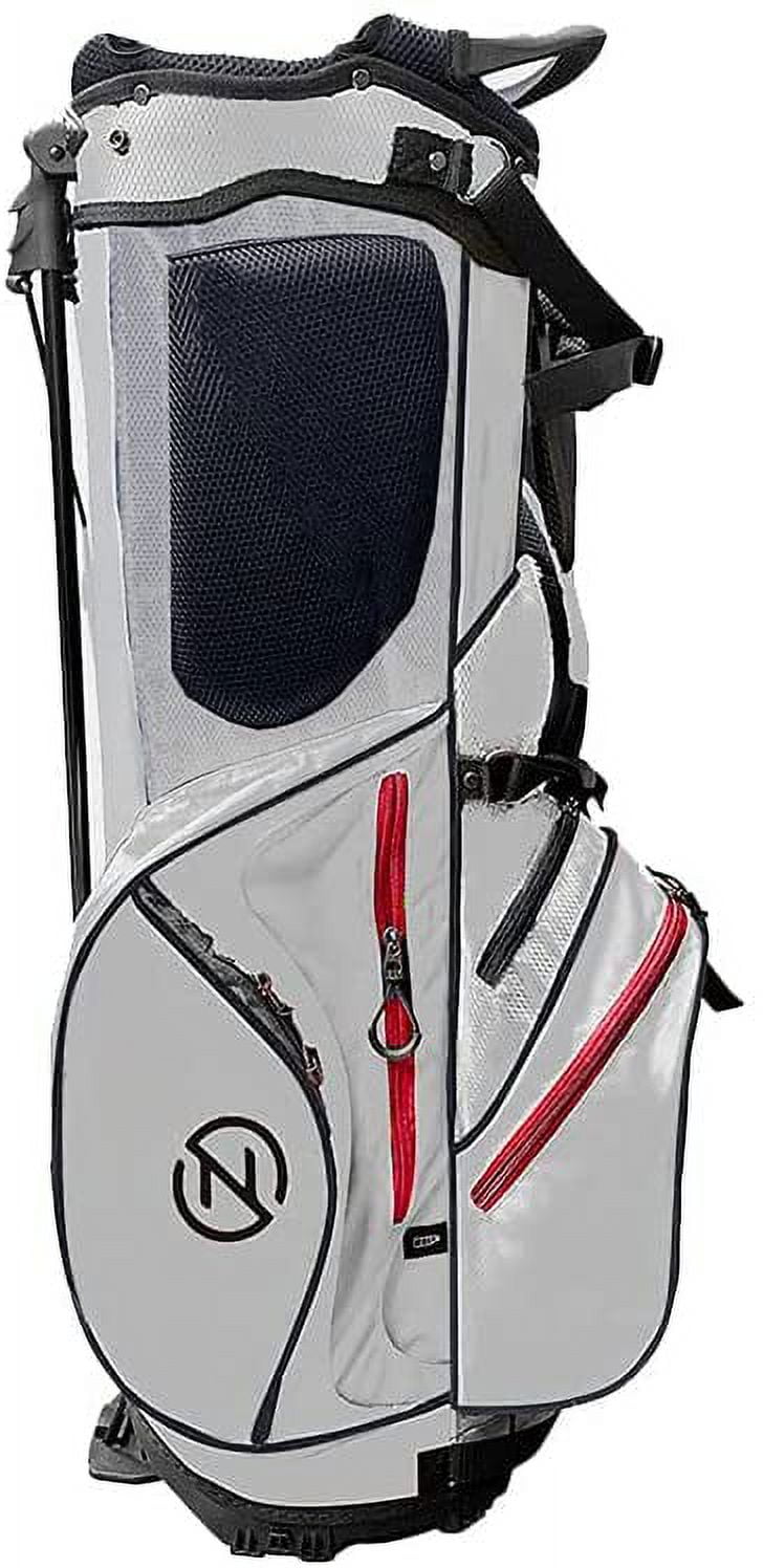 Zero Friction Stand Bag (6-way top, Gray, Bonus Towel and Glove) Golf NEW - Image 4