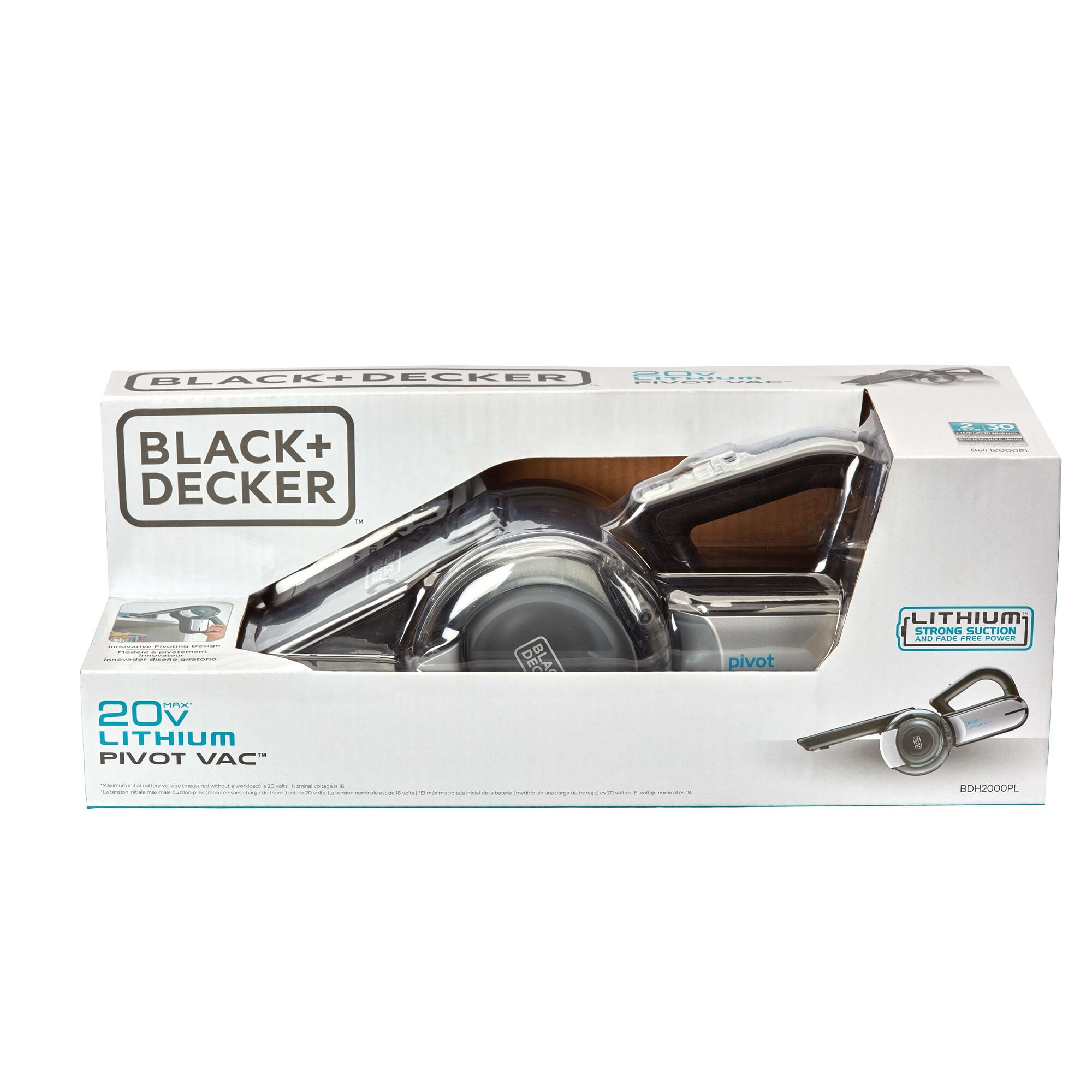 BLACK+DECKER dustbuster Pivot Cordless Handheld Vacuum, for Home & Car, with Pivoting Wide Mouth Nozzle, BDH2000PL, Black - Image 11