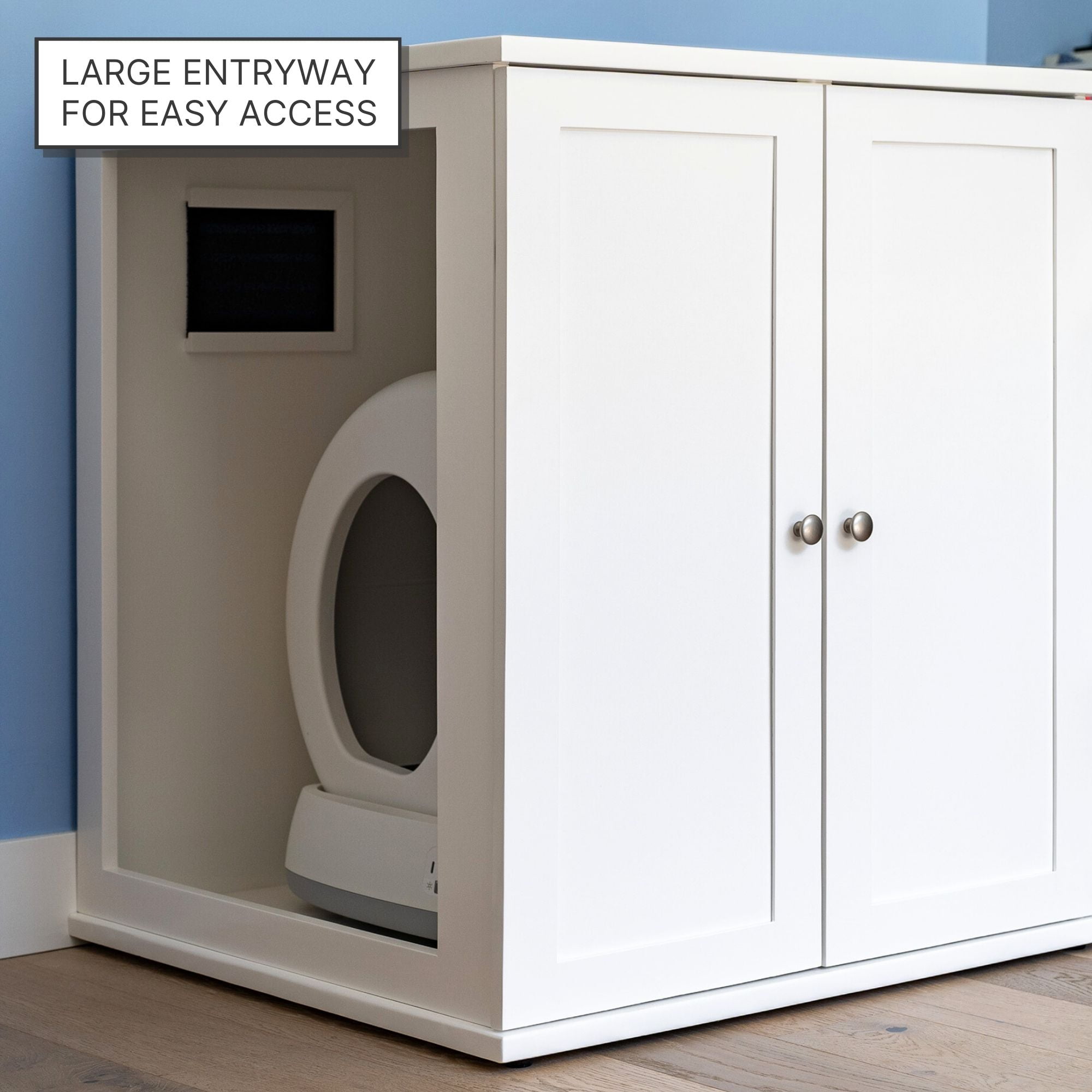 The Refined Feline Self Cleaning Litter Box Cabinet - Modern - Espresso - Image 6