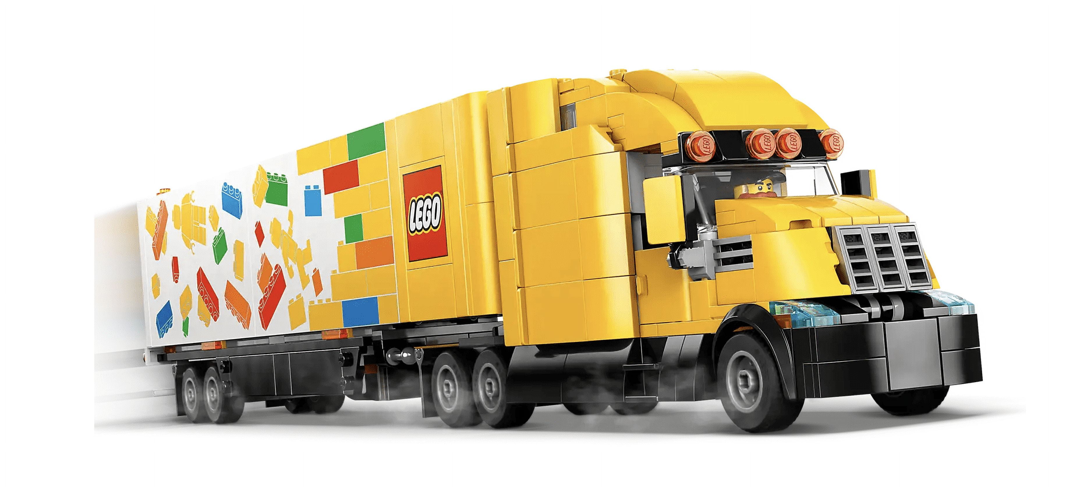 LEGO City Yellow Delivery Truck Toy, Comes with a Semitruck Model, Forklift and 4 Minifigures for Pretend Play, Fun Birthday Gift Idea for Kids' 8 Years Old and Up, 60440 - Image 3