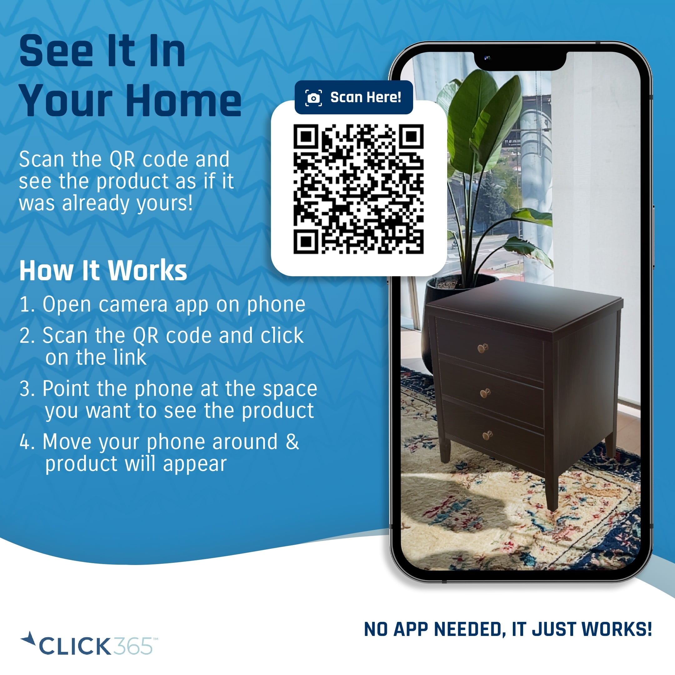 ClickDecor Finley Solid Wood 3 Drawer Nightstand Gray - Image 4