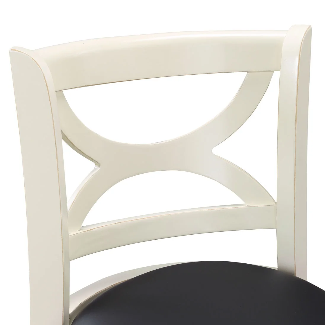 Boraam Florence 29 in. High Back Swivel Wood Kitchen Bar Stool, Buttermilk Finish - Image 7