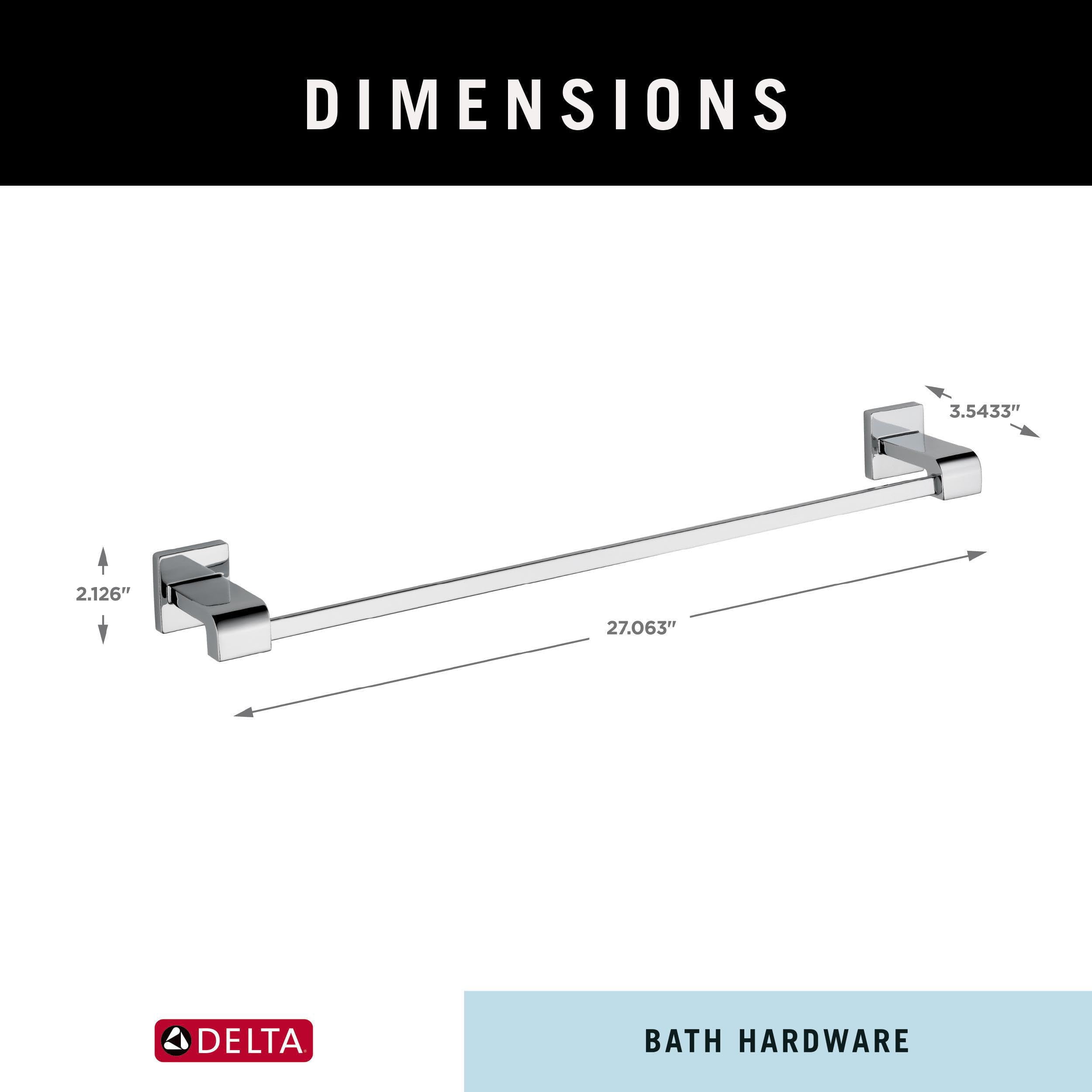 Arzo Towel Bar - 18" and 24" - Size/Finish: 24"/Chrome - Image 5