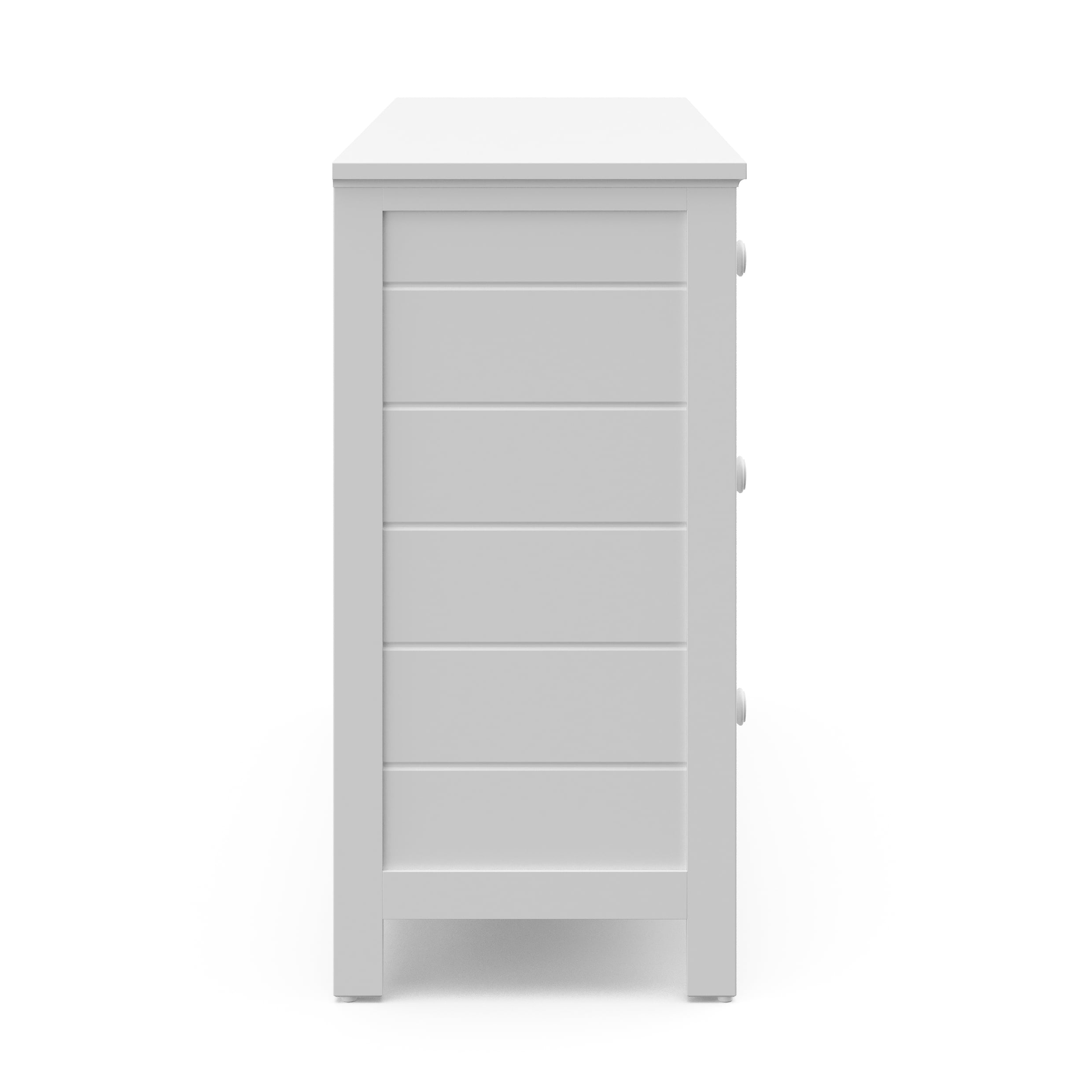 Storkcraft Moss 6 Drawer Nursery Double Dresser, White - Image 13