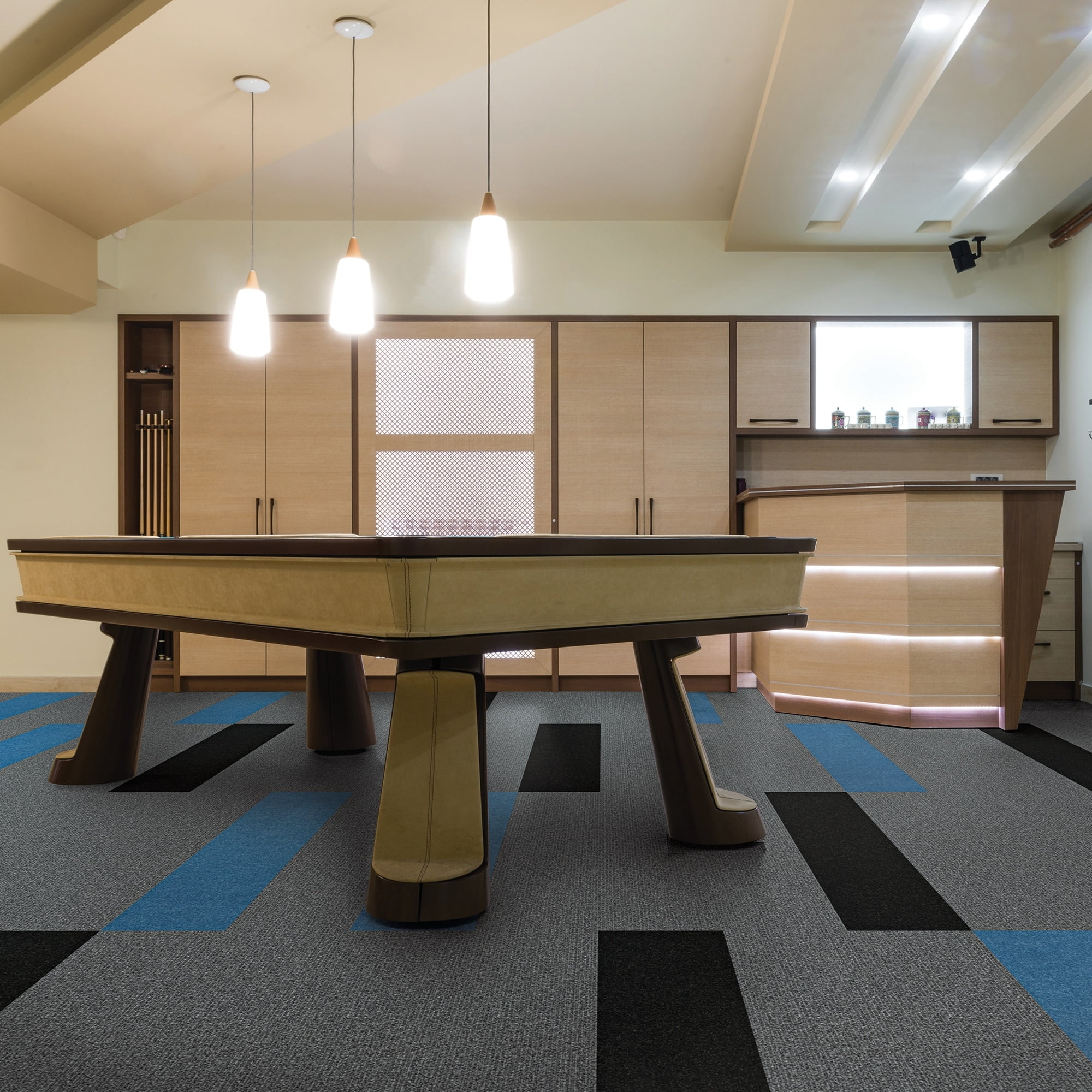 Foss Floors Mocha 36'’ x 9’' Peel and Stick Accent Indoor/Outdoor Carpet Tile Plank 8 Piece - Image 5