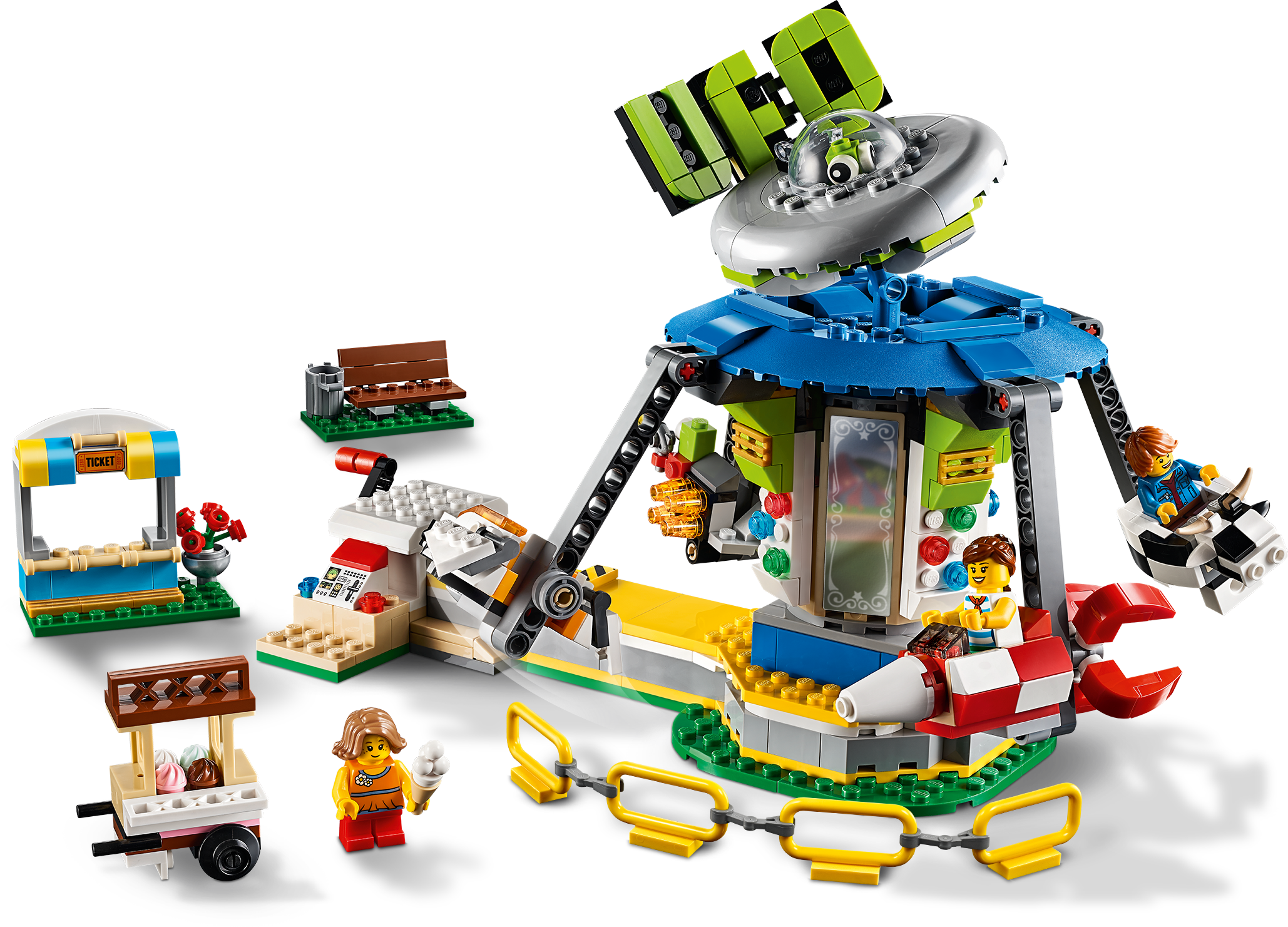 LEGO Creator Fairground Carousel 31095 Space-Themed Building Kit (595 Pieces) - Image 6