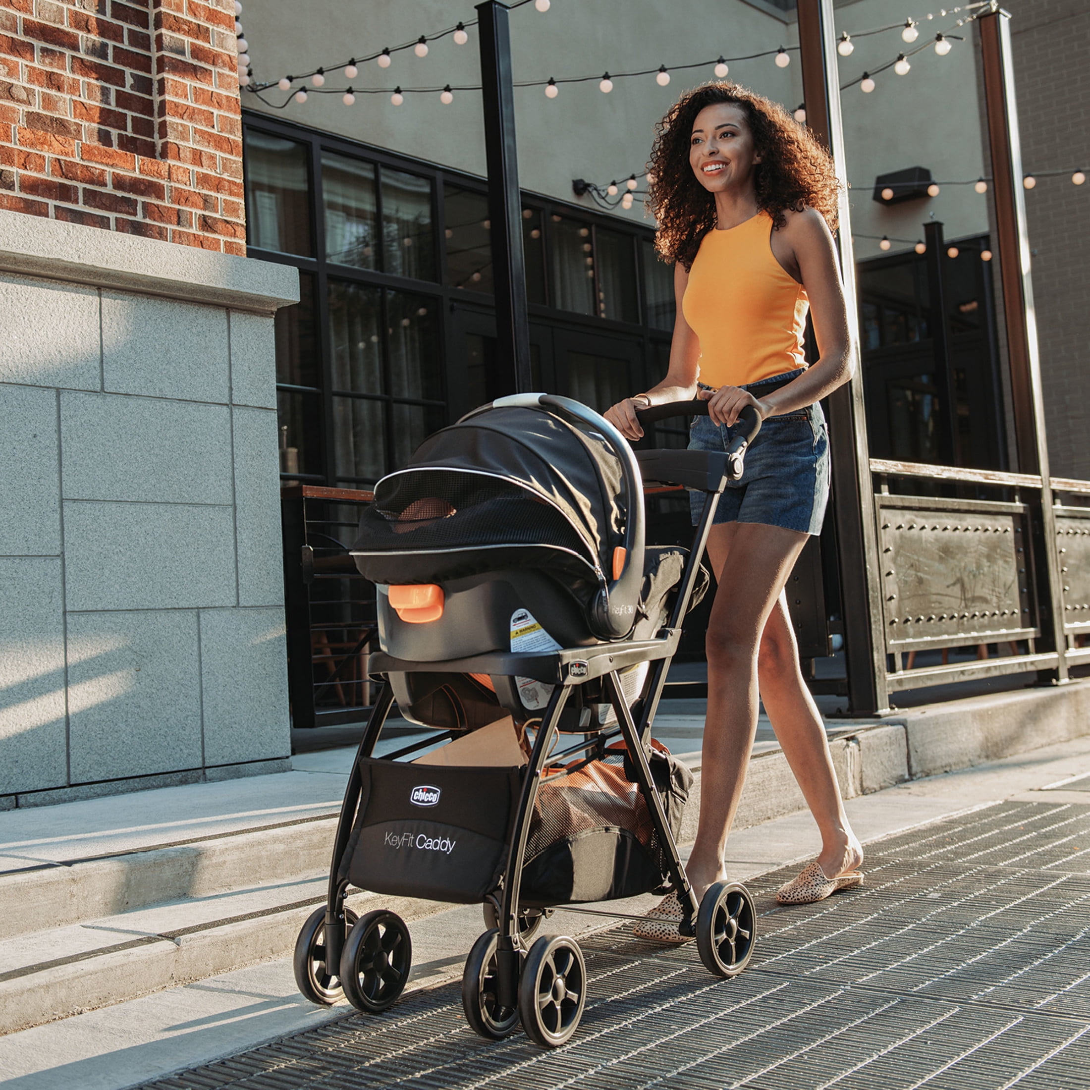 Chicco KeyFit Caddy Frame Stroller - Black (Black), New - Image 4