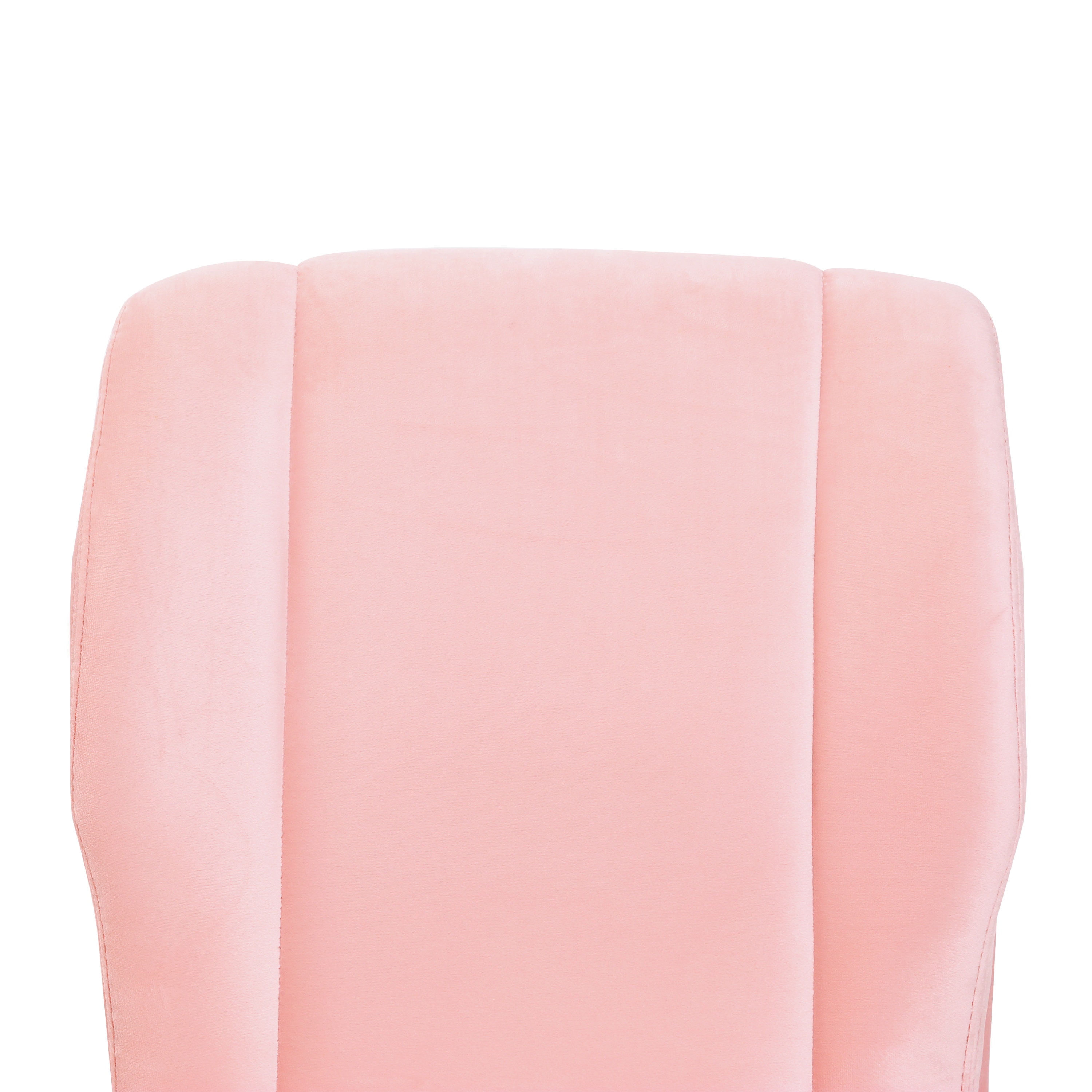 Mainstays Plush Velvet Office Chair, Blush - Image 10